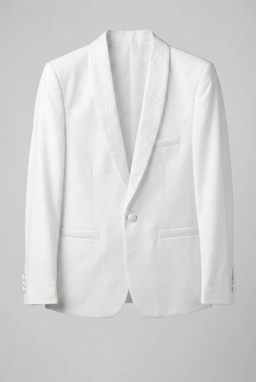 Babies & Boys 4-Piece Ivory Jacquard Tuxedo Suit - Roman - Ivory - Image 5