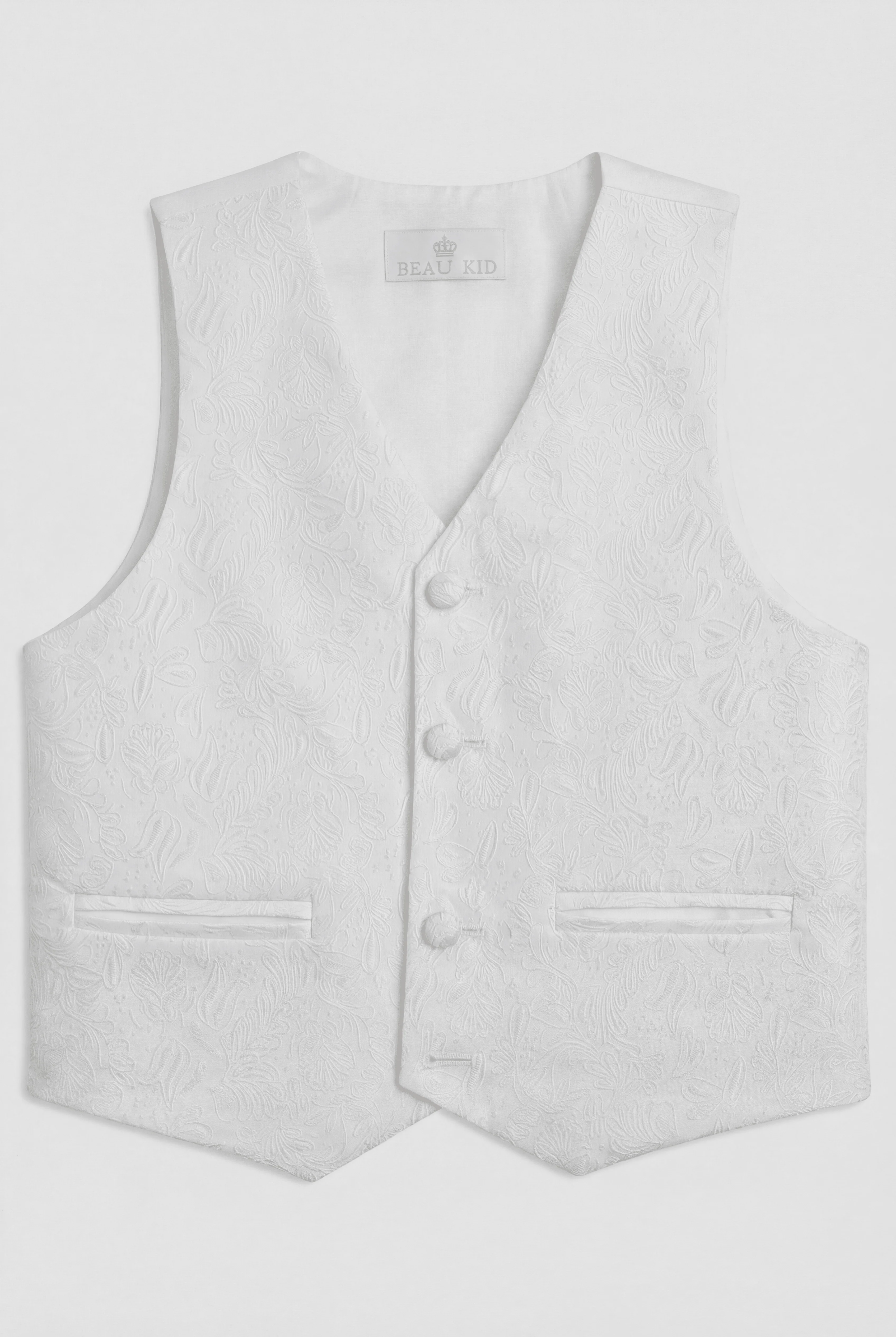 Babies & Boys 4-Piece Ivory Jacquard Tuxedo Suit - Roman - Ivory - Image 6