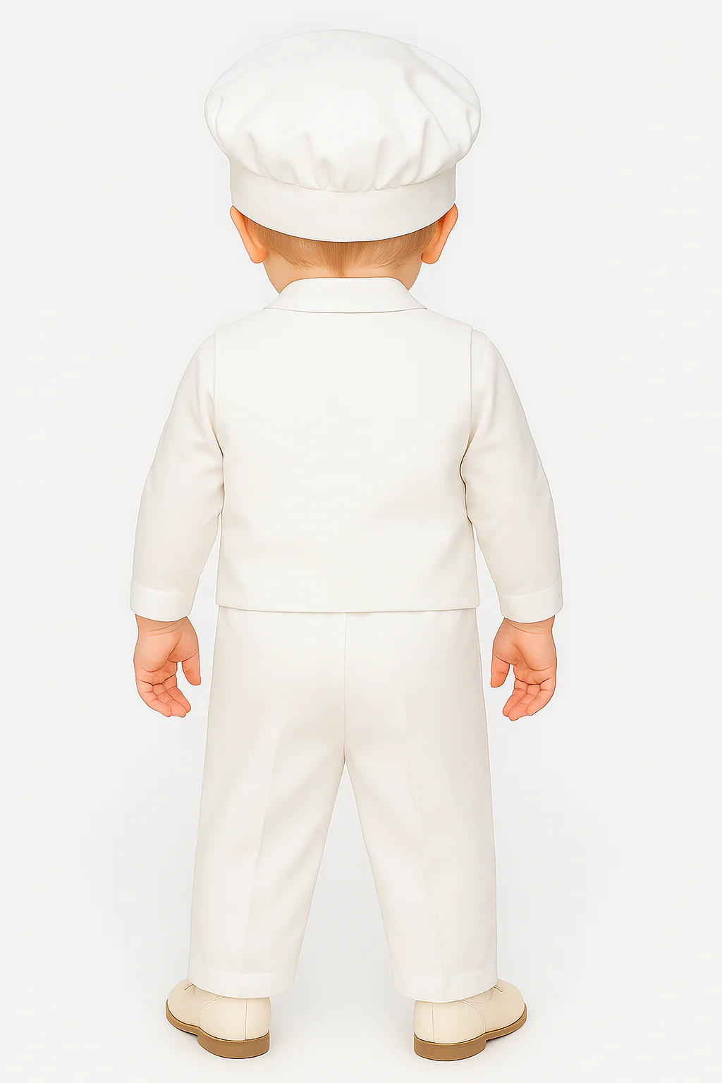 Baby Boys 5 Piece Sailor Christening Suit - NELSON - White & Navy Blue - Image 2