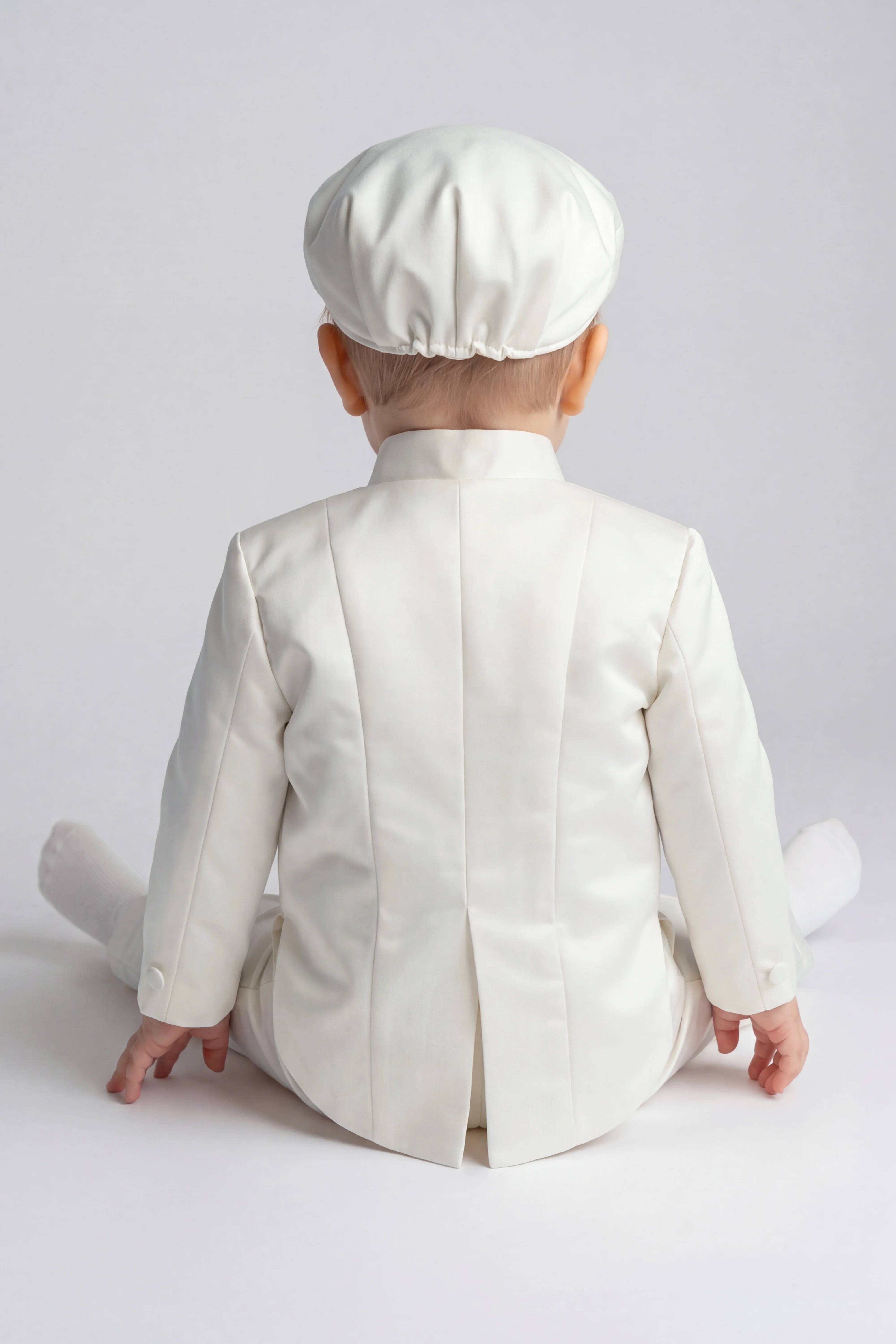 Baby Boys Christening Baptism Outfit - Ivory - Image 2