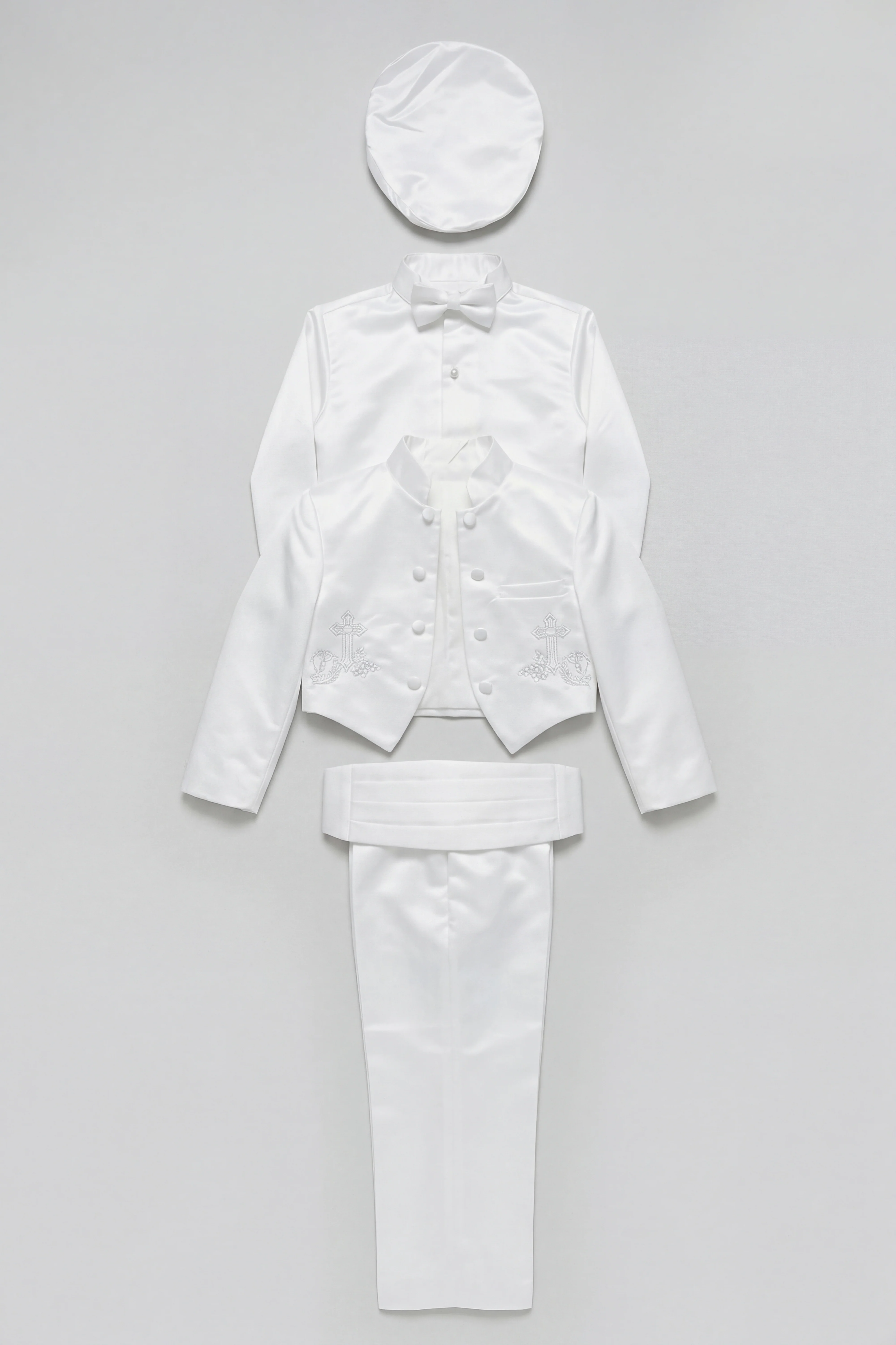Baby Boys Christening Baptism Outfit - White - Image 5