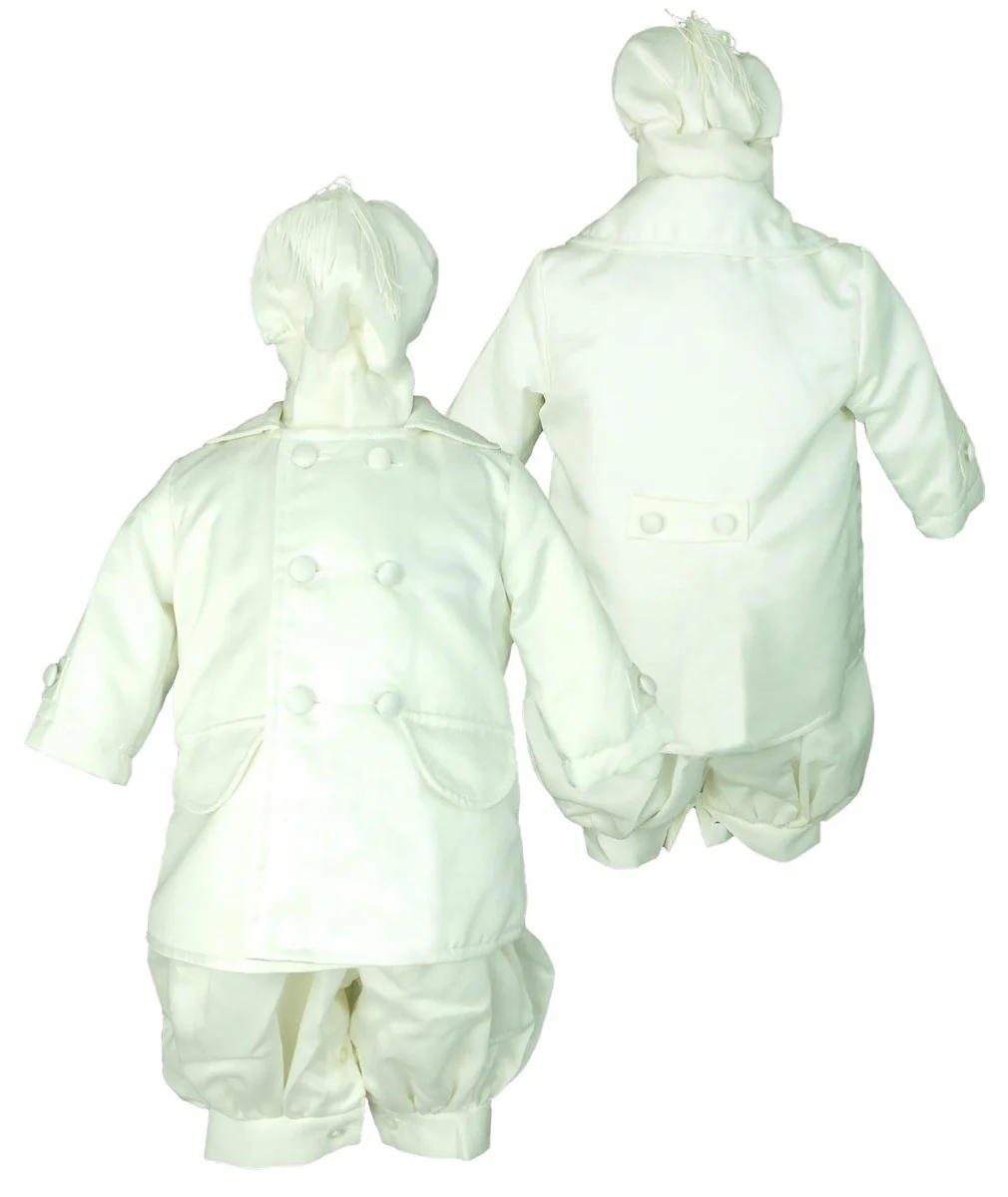 Baby Boys Jumpsuit Christening Baptism Outfit - Ivory - Image 4