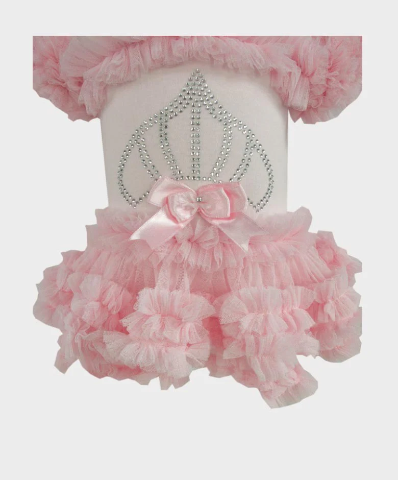 Baby Girl Tulle Cotton Tutu Bodysuit - Pink - Image 4