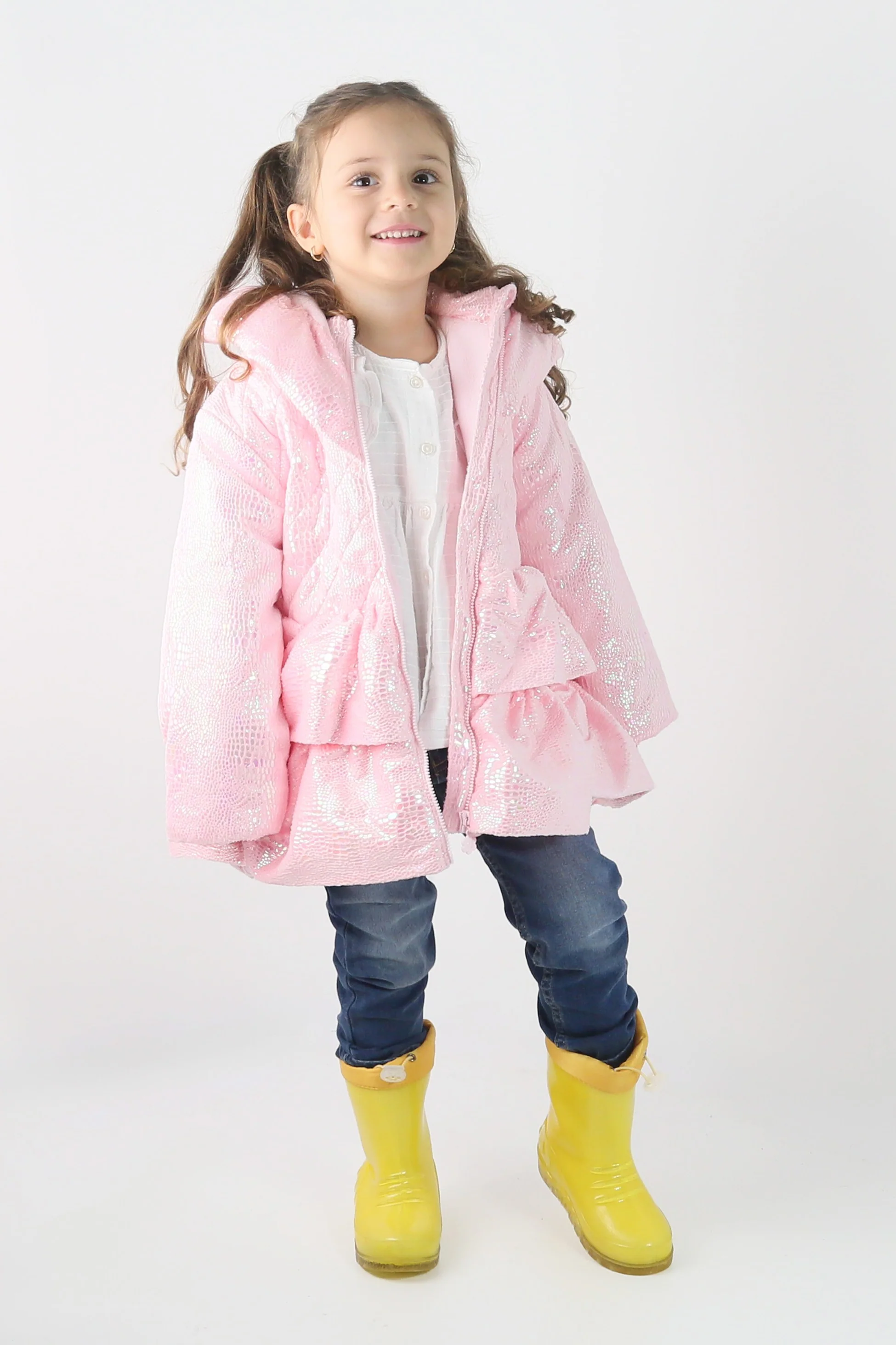 Baby & Girls' Iridescent Quilted Hooded Puffer Coat - SCARLET - Pink - Image 13