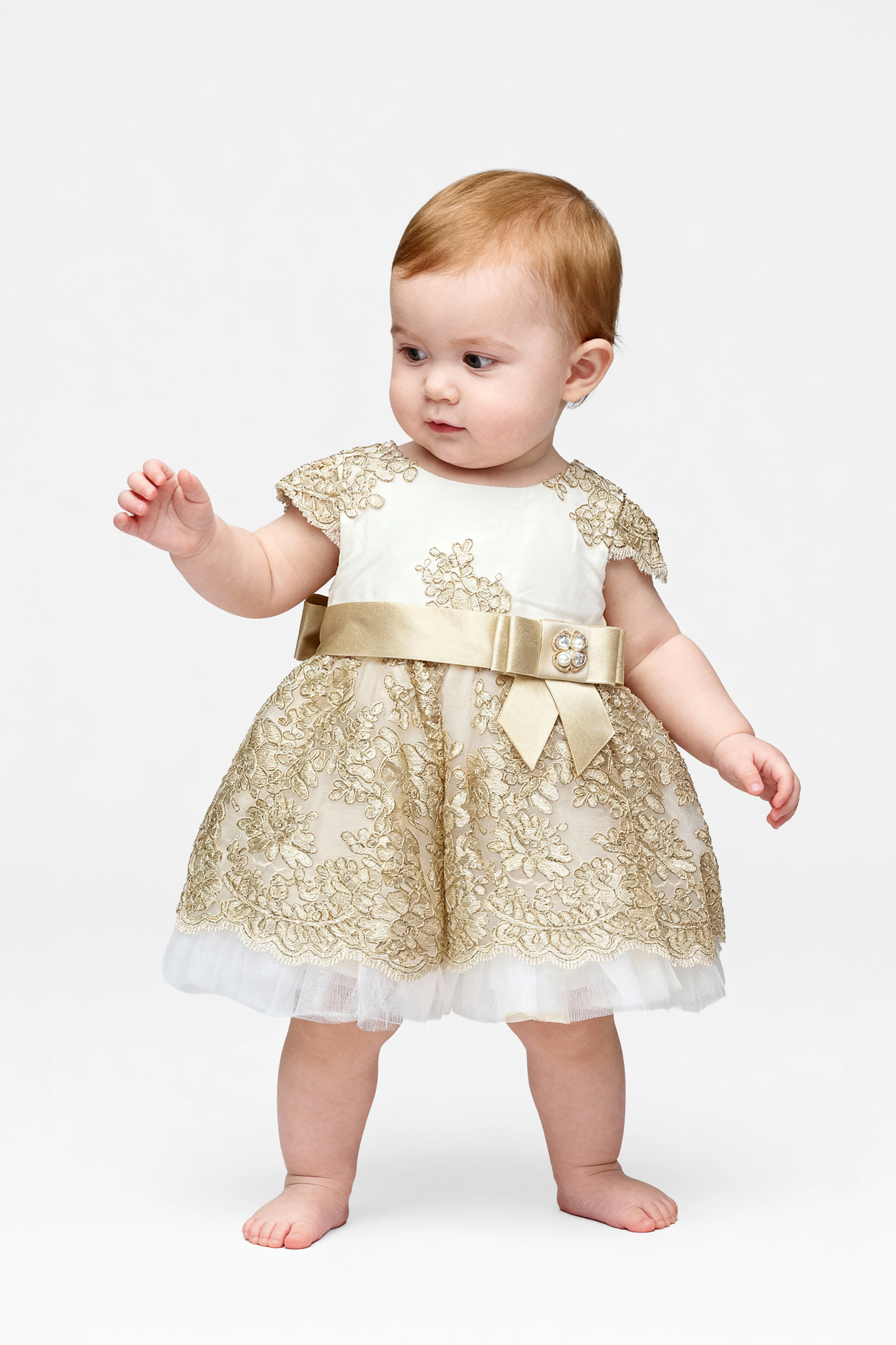 Baby Girls Ivory Lace Dress
