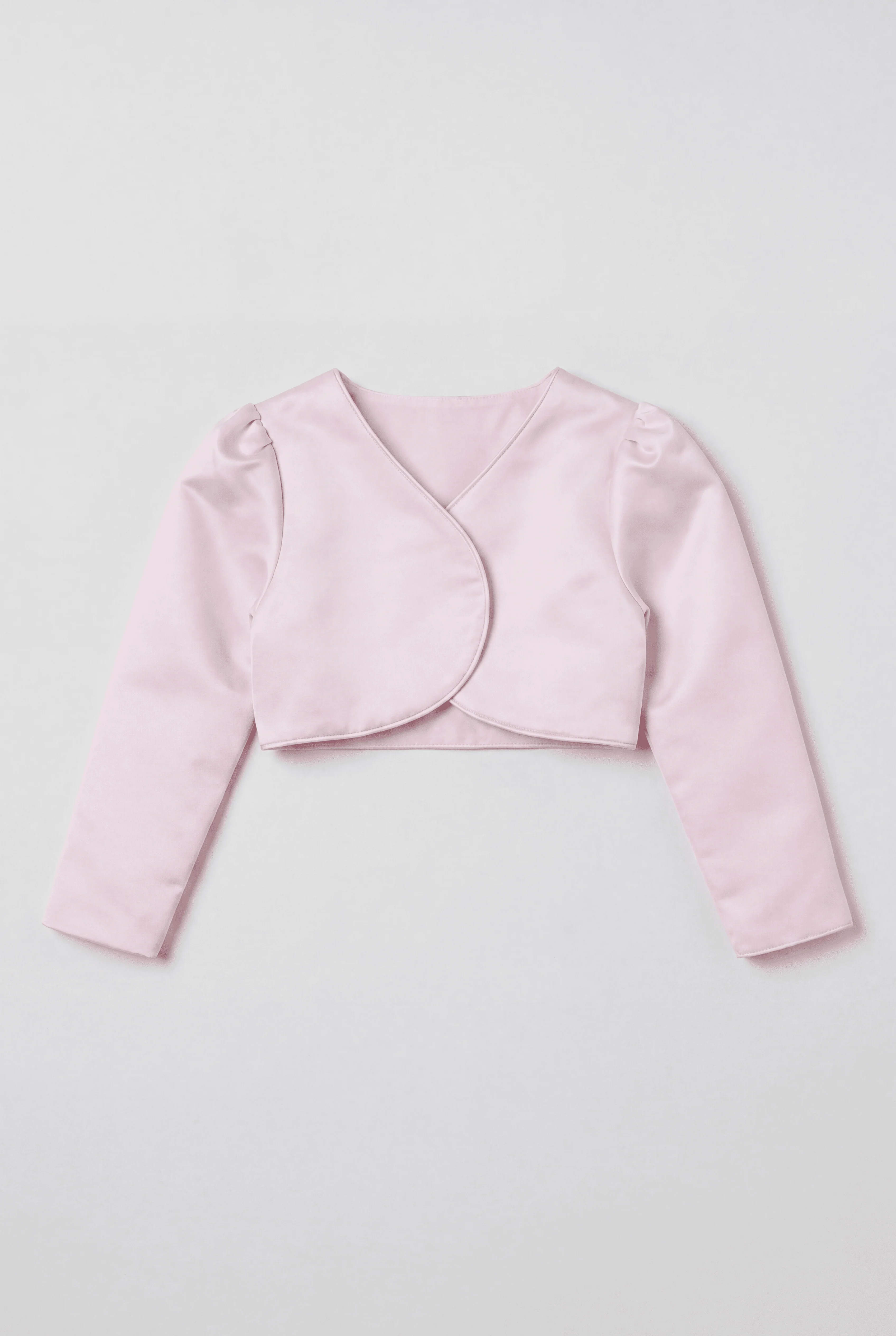 Babies & Girls Long Sleeves Bolero - Baby Pink - Image 4