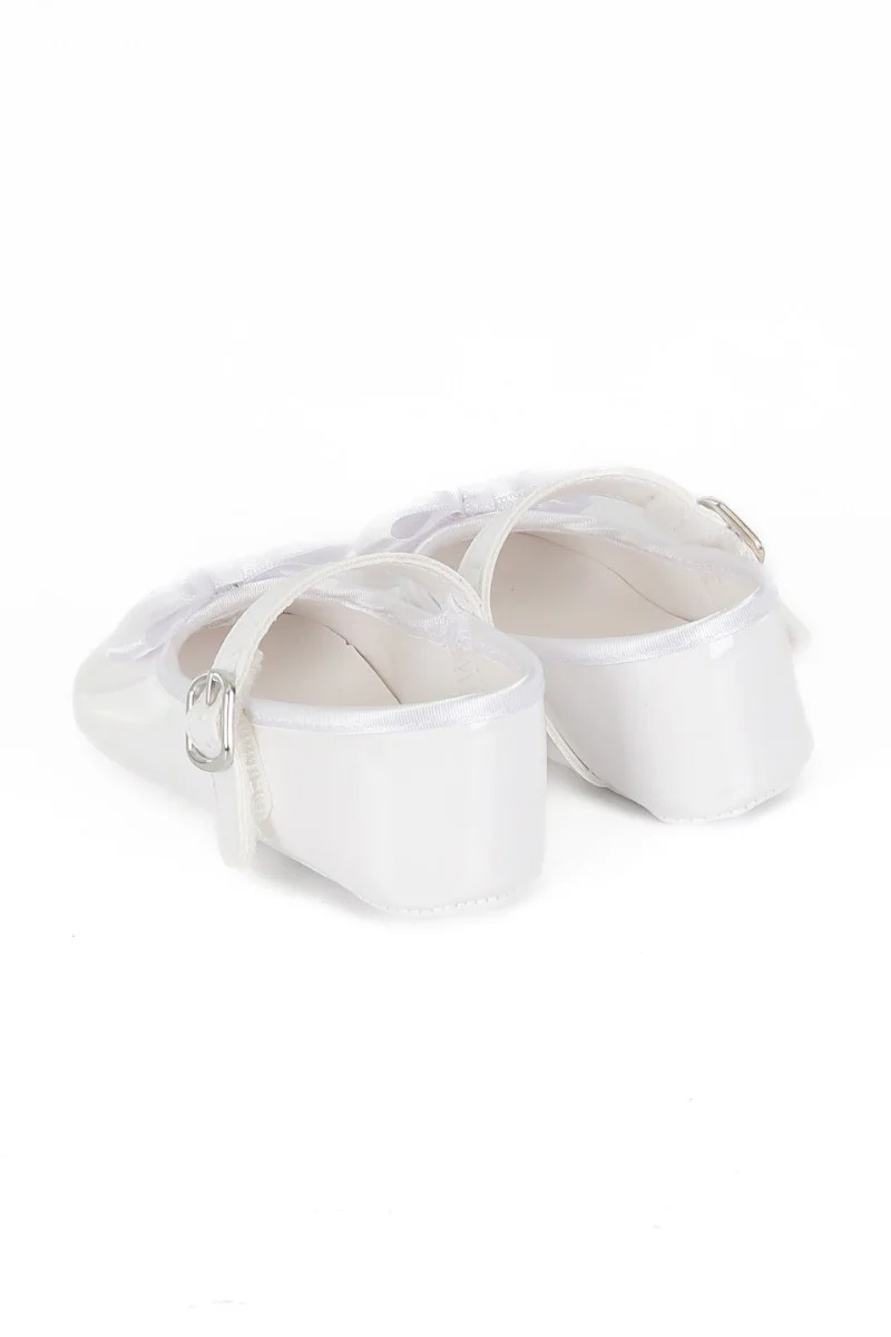 Baby Girls Soft Pre-Walker Shoes - White - Image 4
