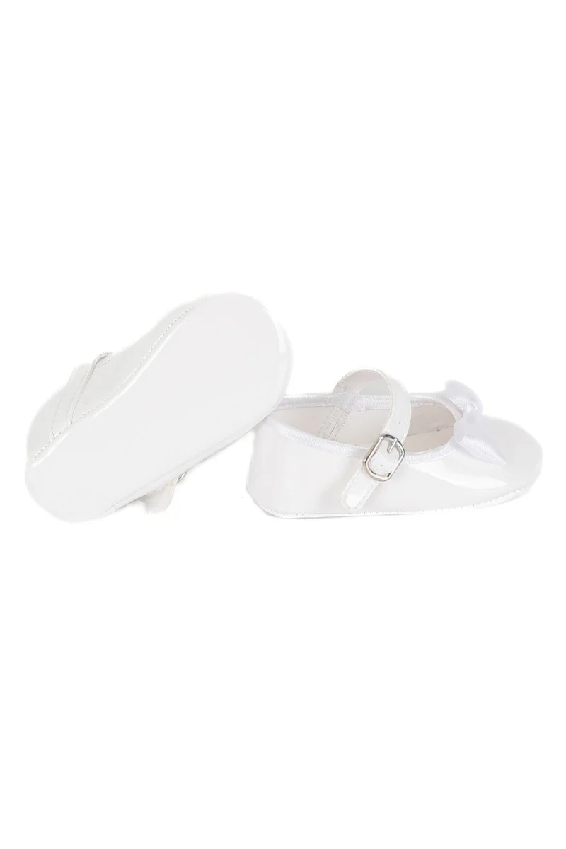 Baby Girls Soft Pre-Walker Shoes - White - Image 5