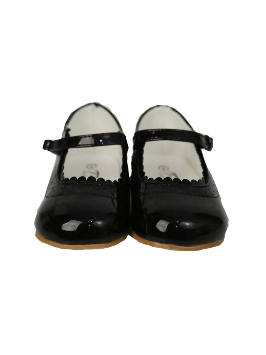 Girls Patent Mary Jane Shoes - Black - Image 2