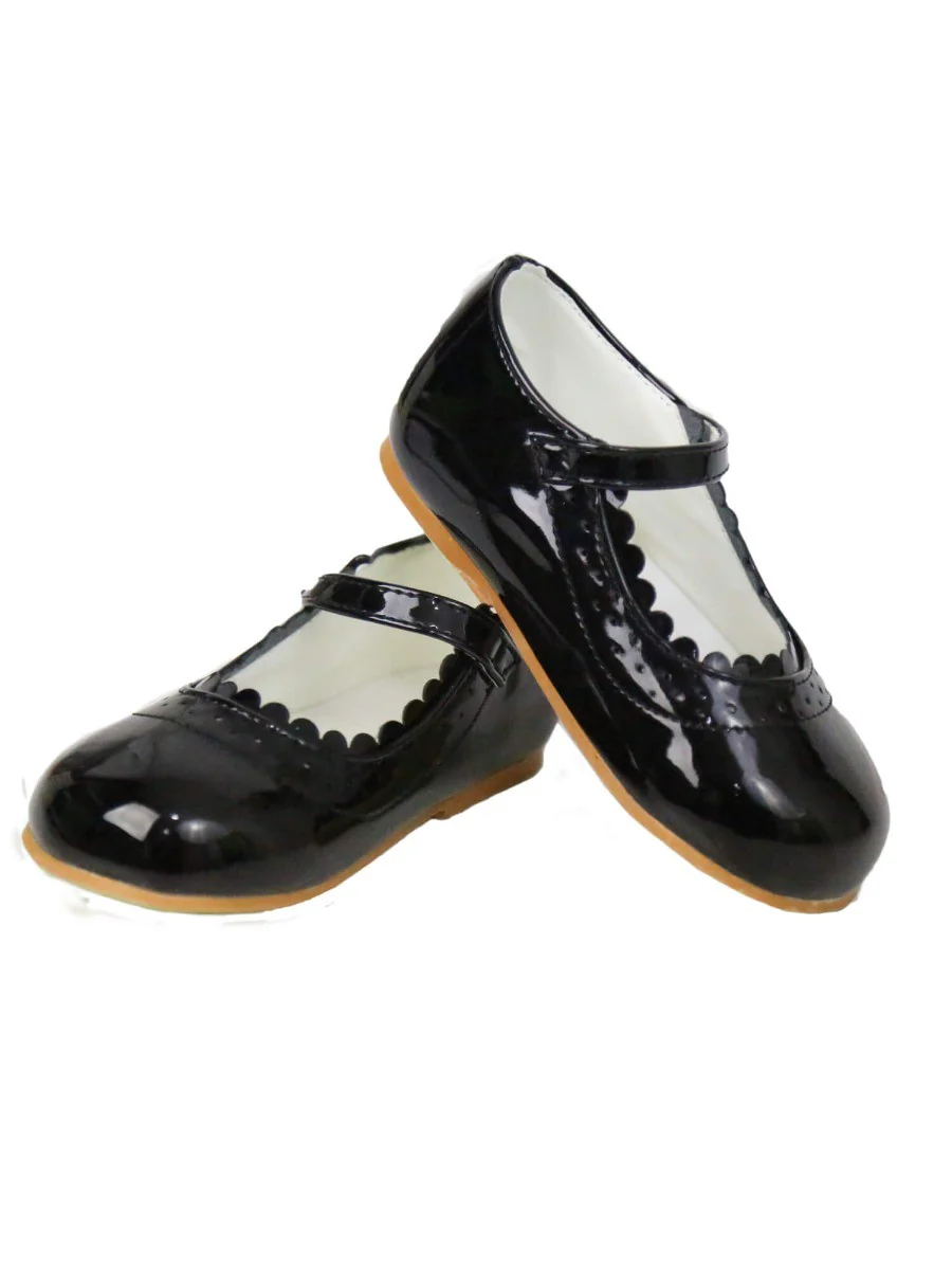 Girls Patent Mary Jane Shoes - Black - Image 3