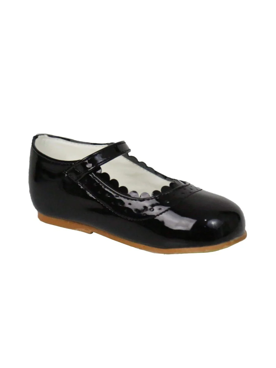 Girls Patent Mary Jane Shoes - Black - Image 4