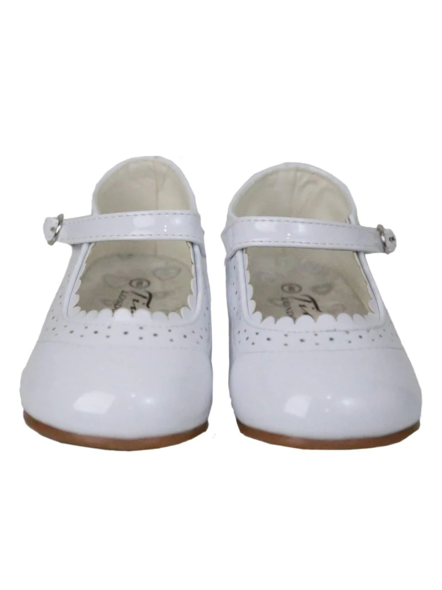 Girls Patent Mary Jane Shoes - White - Image 2