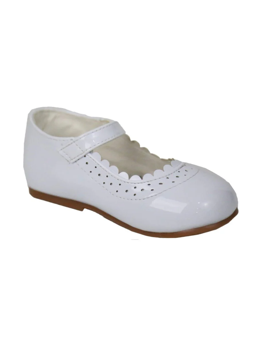 Girls Patent Mary Jane Shoes - White - Image 4
