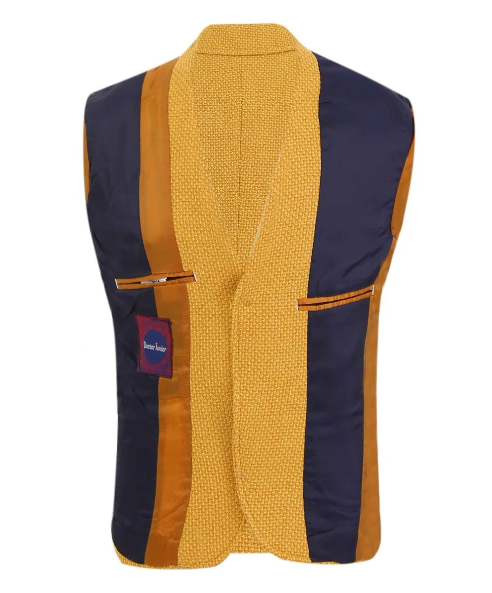 Boys Single Breasted Slim Fit Formal Blazer - GERRARD - Mustard - Image 7
