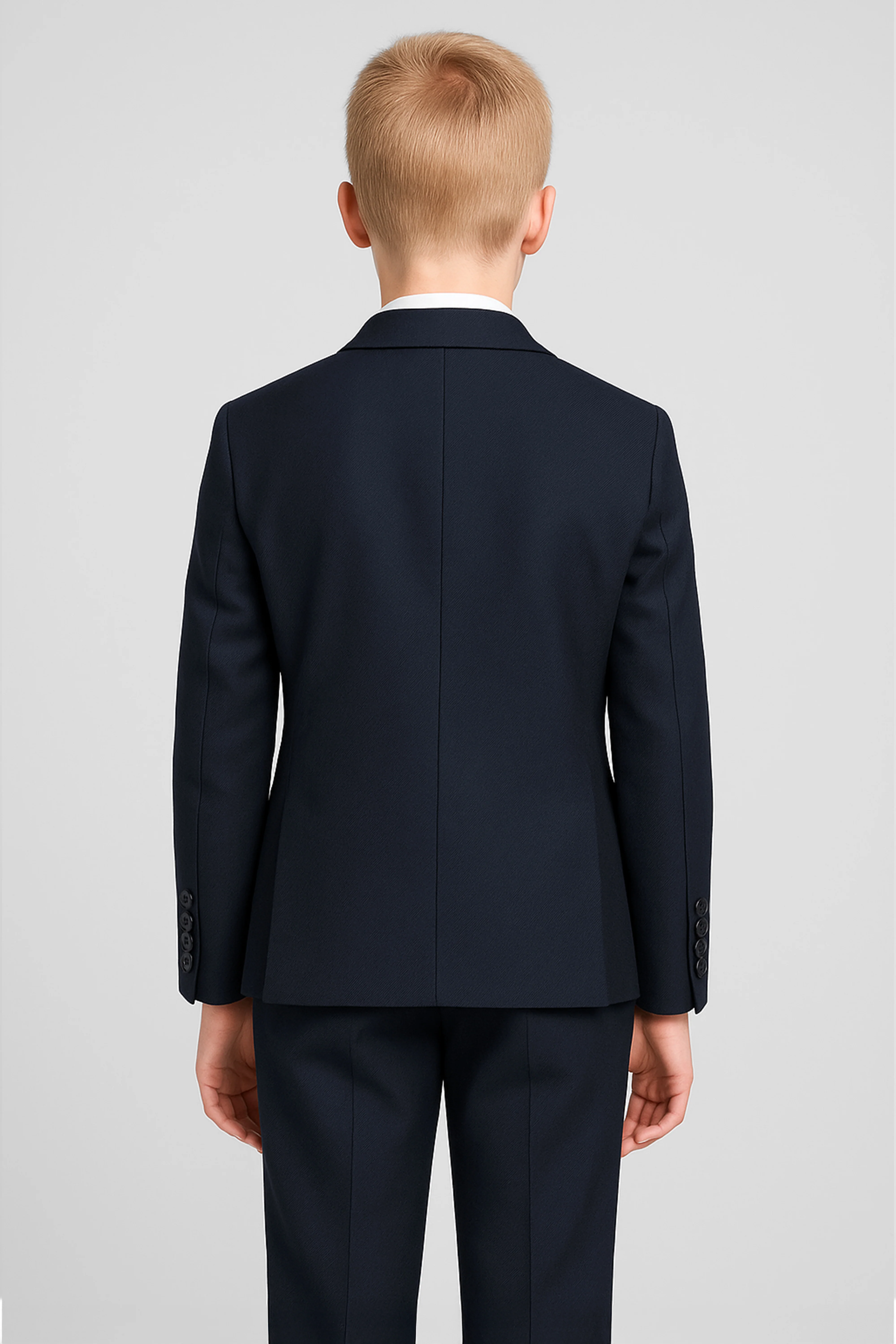 Boys’ 2-Piece Twill Formal Suit - Dean - Navy - Image 2