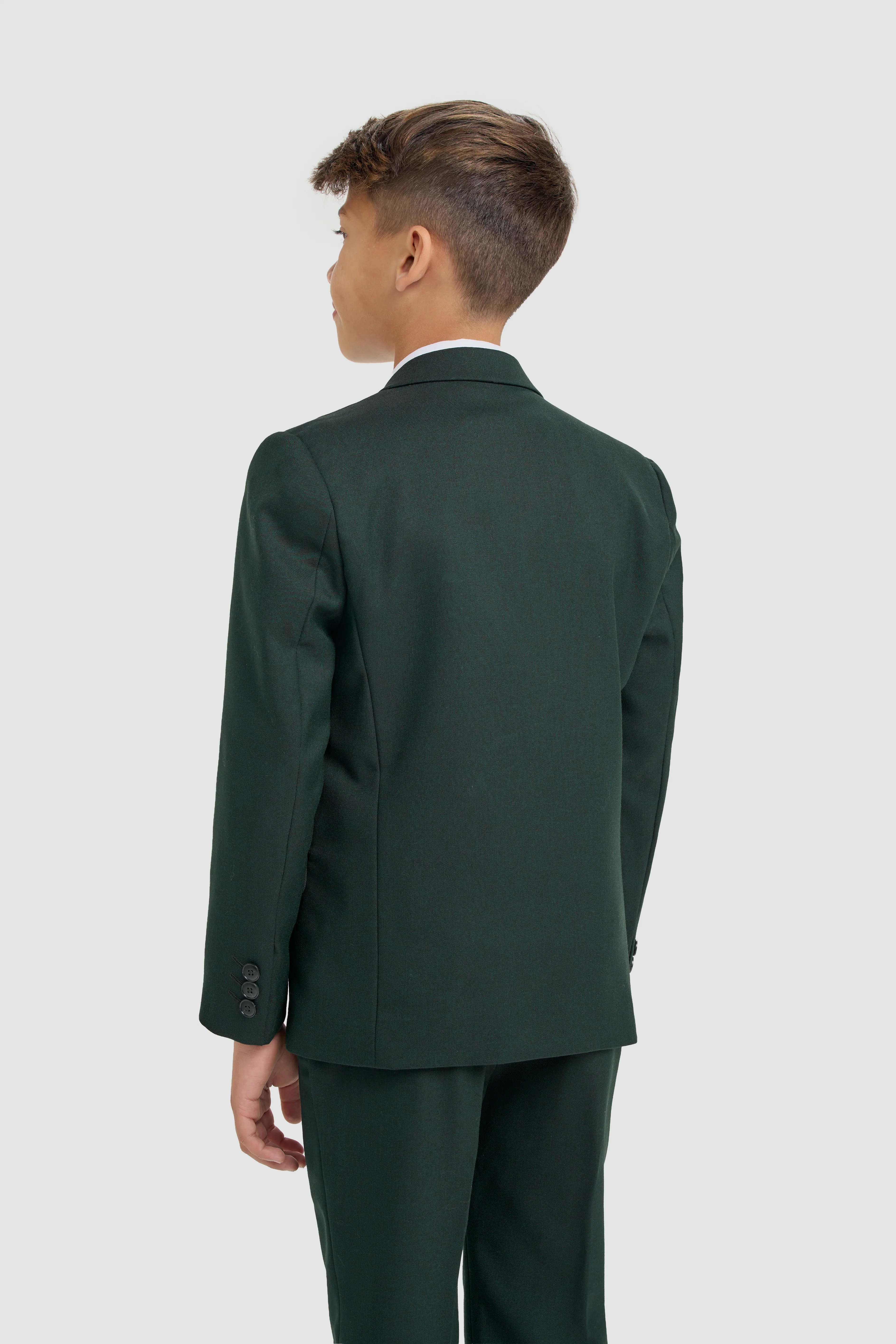 Boys 3-Piece Slim Fit Formal Suit - Malibu - Forest Green - Image 3