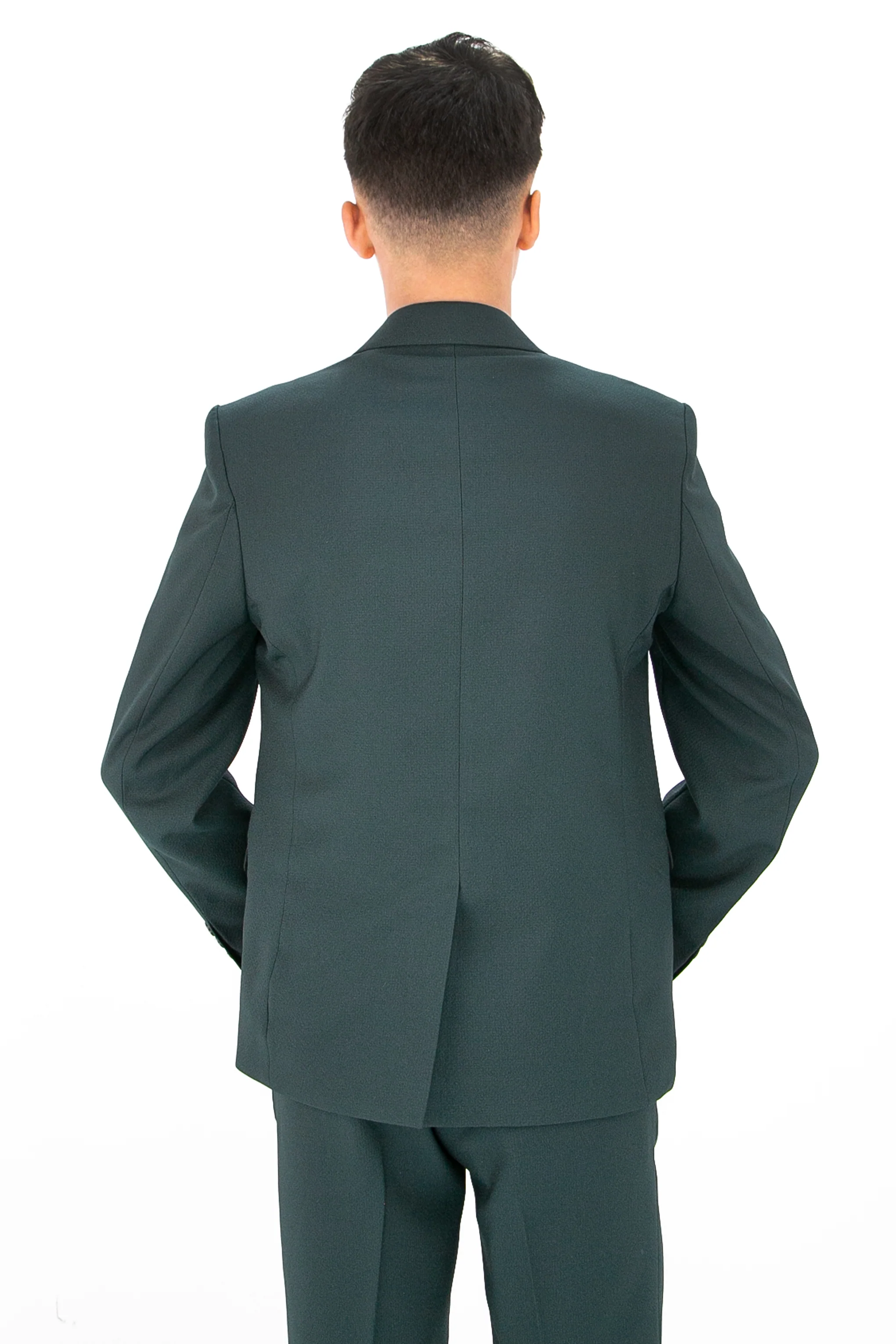 Boys’ 3-Piece Slim Fit Smart Casual Suit - Gofre - Green - Image 5