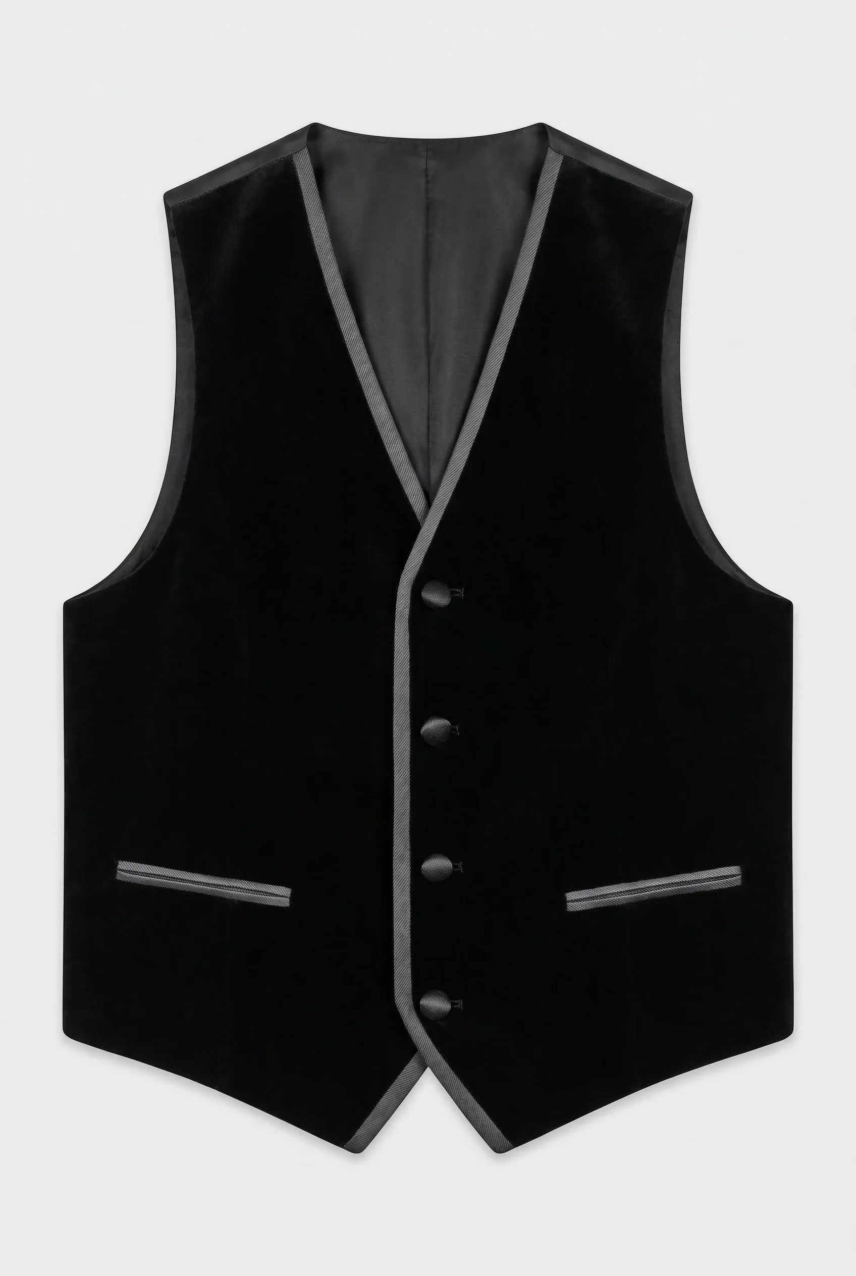 Boys 4-Piece Velvet Double Breasted Tuxedo Suit - Albert  Black - Image 11
