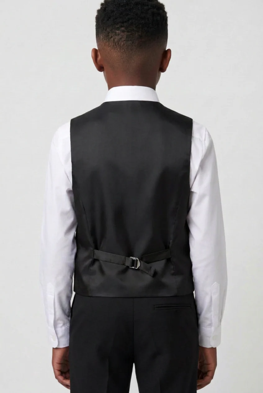 Boys' Black Tuxedo Suit with Cufflink Shirt - Image 3