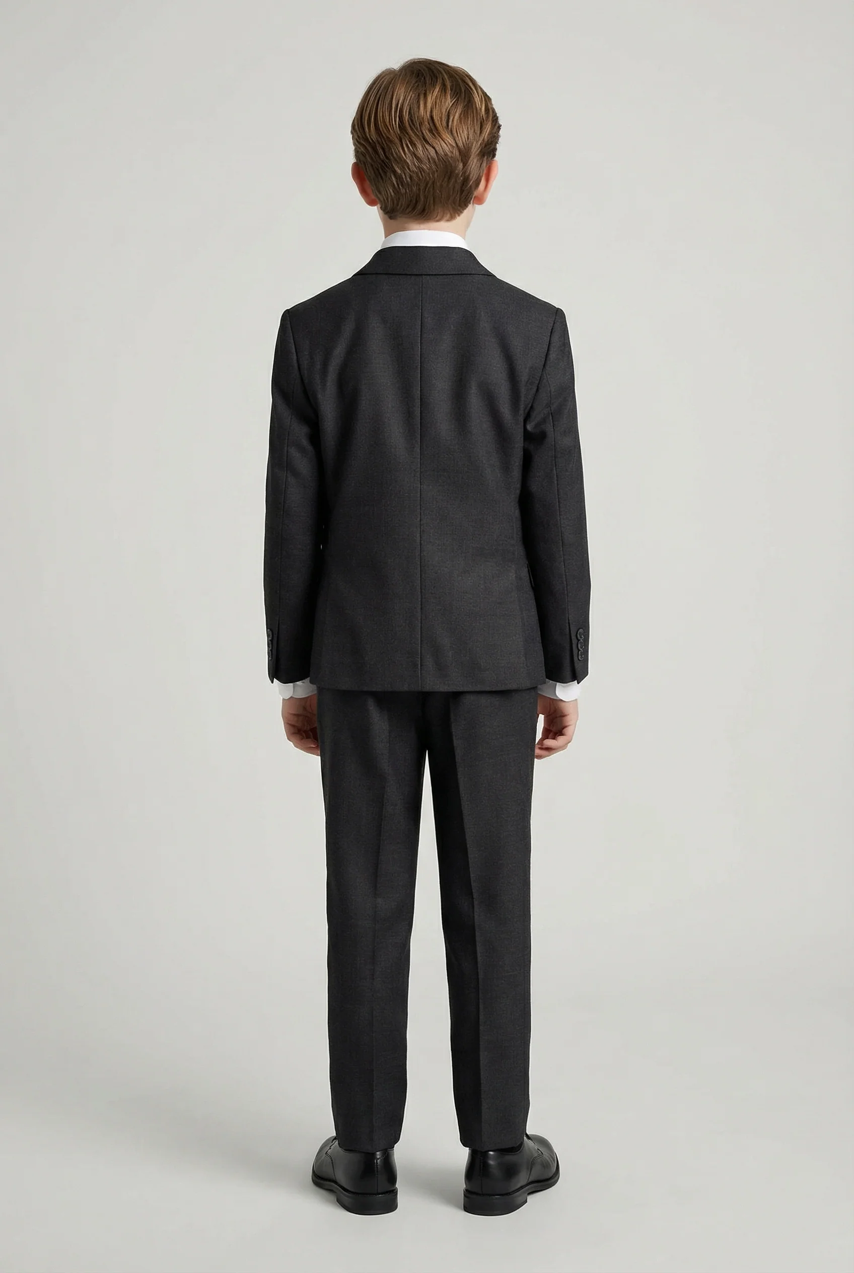 Boys 5-Piece Tailored Fit Twill Suit - Jeremy - Black - Image 5