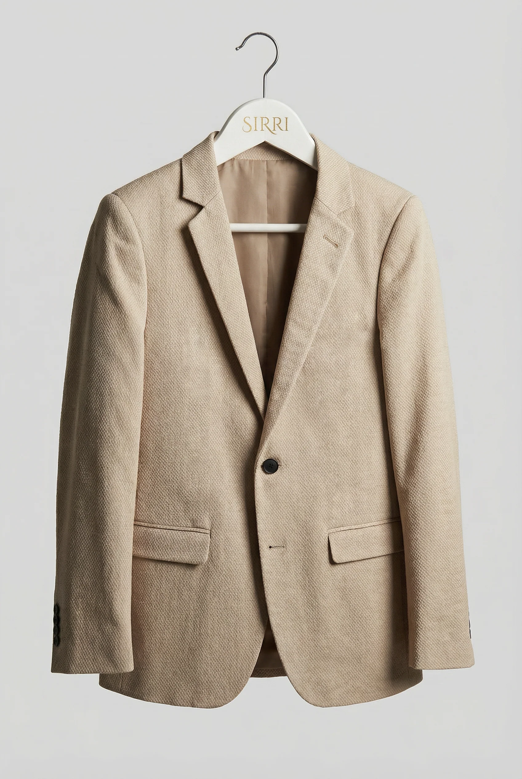 Boys 5-Piece Textured Weave Suit with Double Breasted Waistcoat - Tan Brown - Image 4
