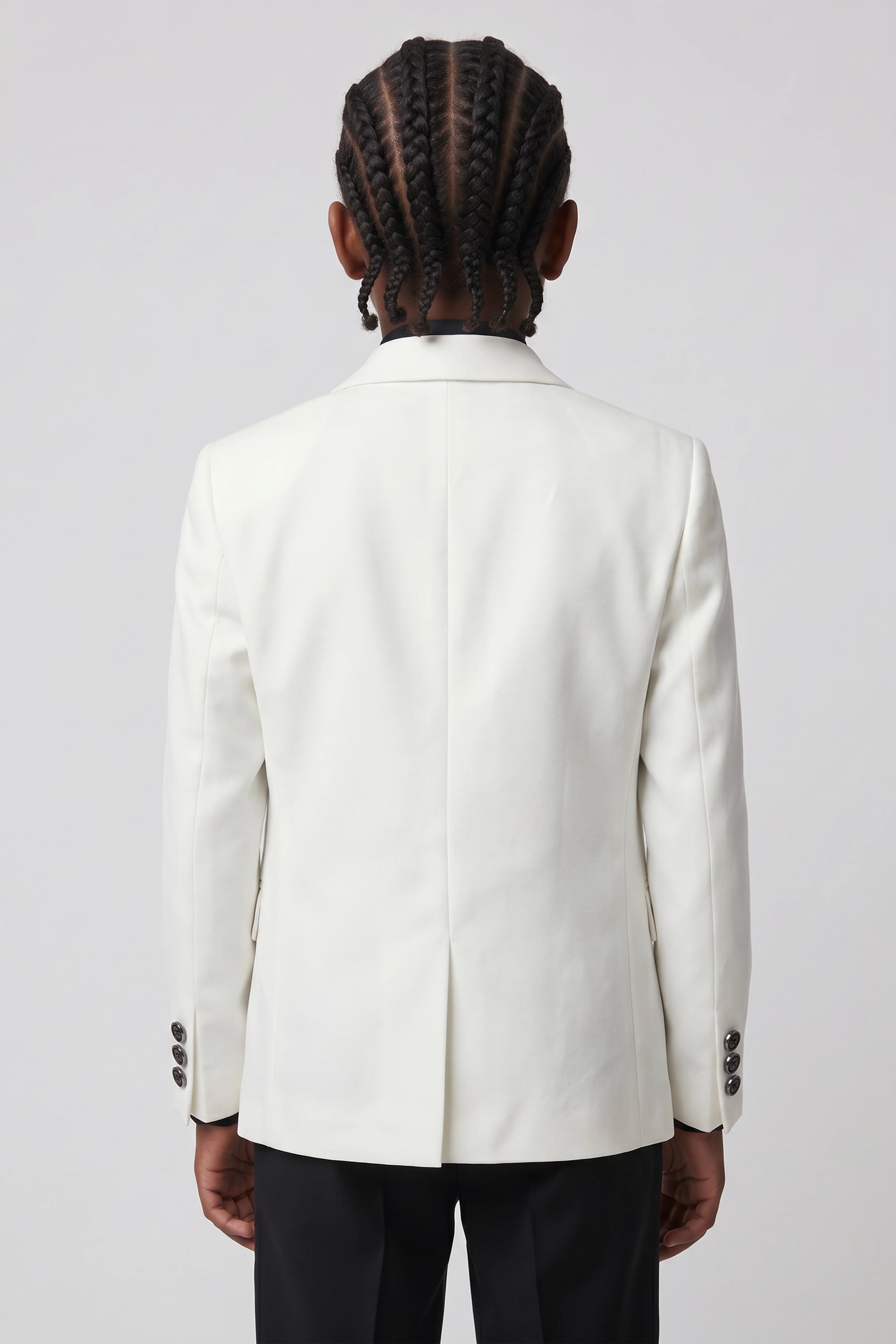 Boys’ 6-Piece Tuxedo Dinner Suit with Double Breasted Waistcoat - DAMATLIK - Ivory - Image 5