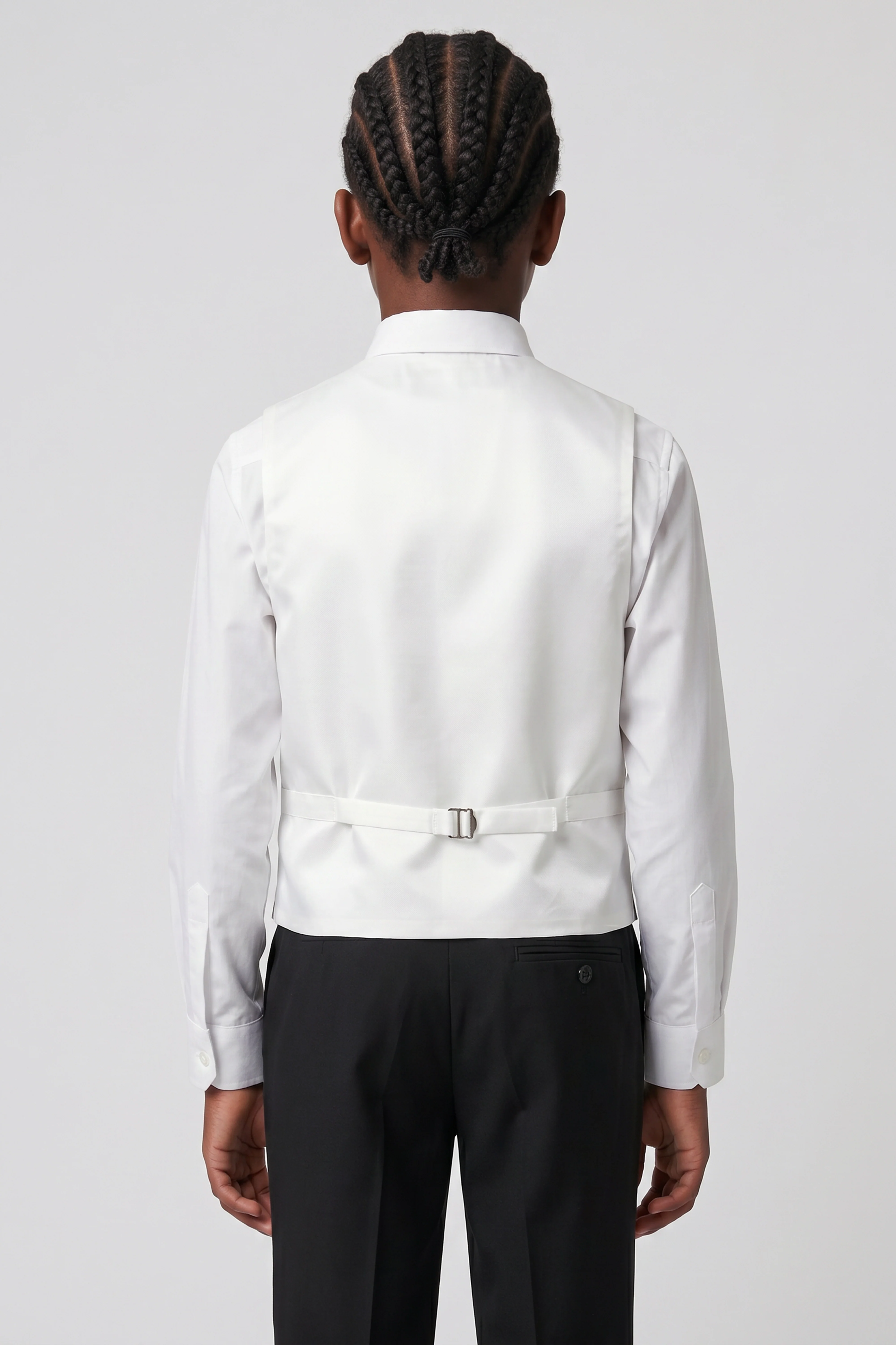 Boys 6-Piece Tuxedo Dinner Suit with Double Breasted Waistcoat - DAMATLIK W - Ivory - Image 4