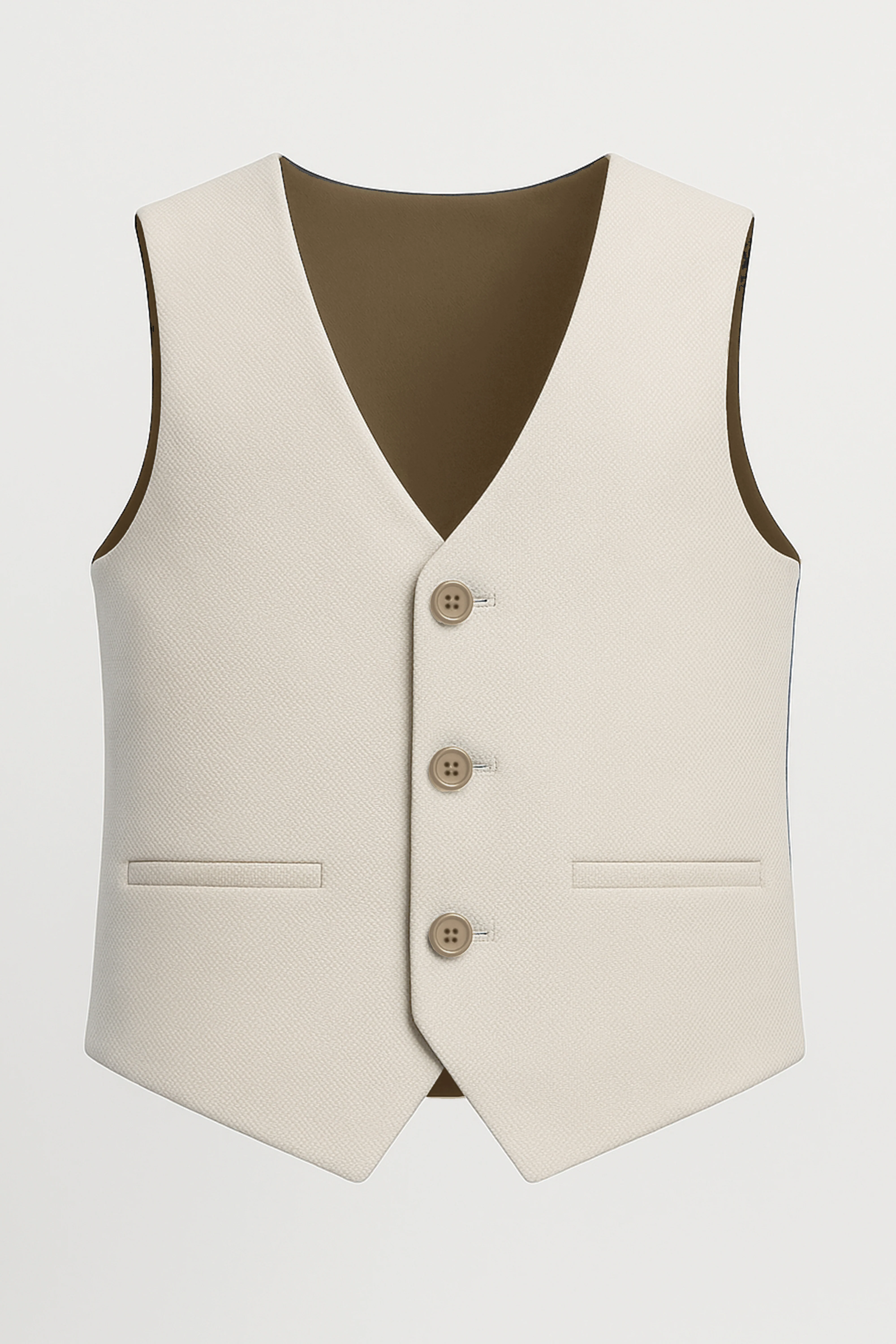 Boys’ 7-Piece Self-Patterned Formal Suit Set - Planet - Beige - Image 7