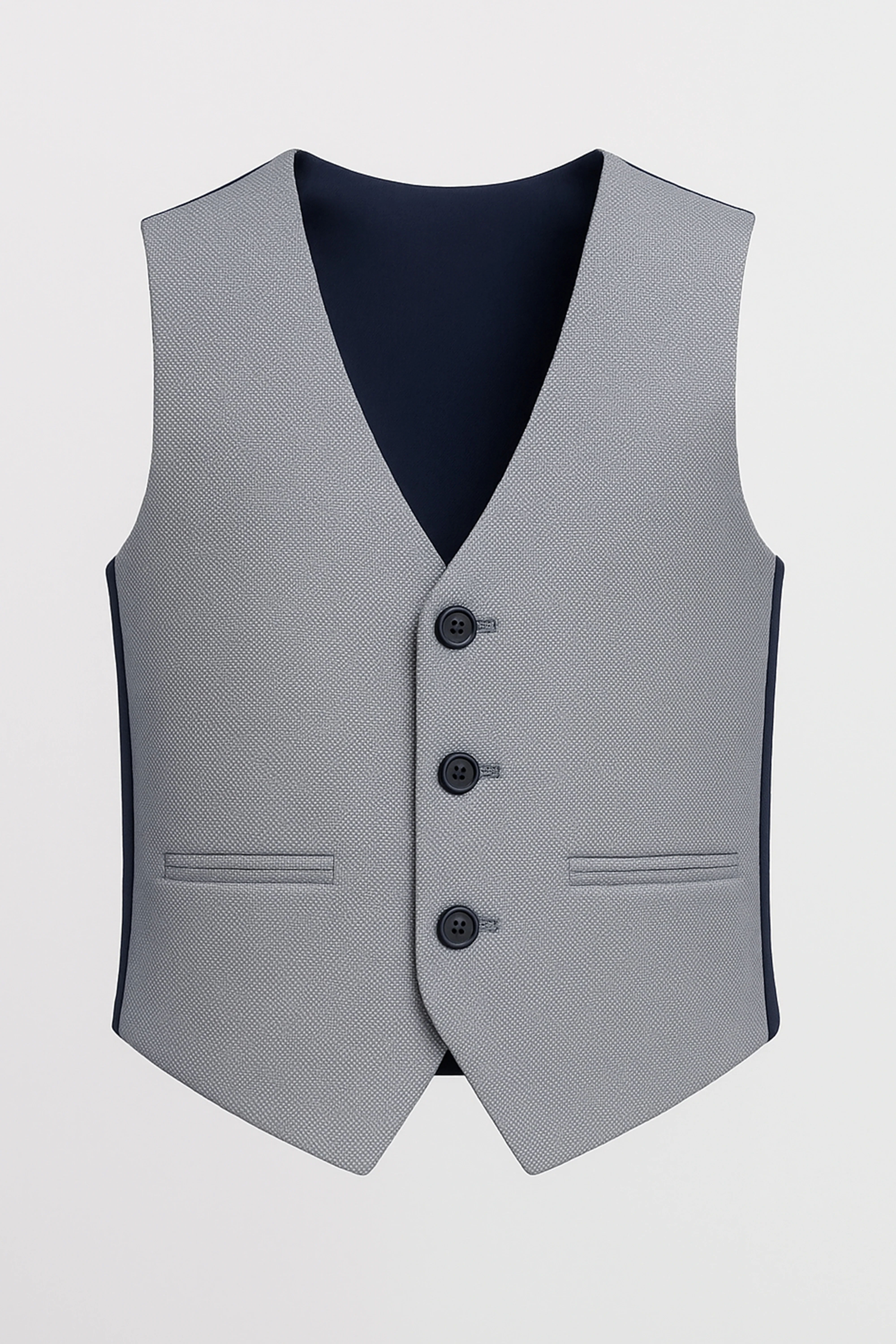 Boys’ 7-Piece Self-Patterned Formal Suit Set - Planet - Light Grey - Image 6