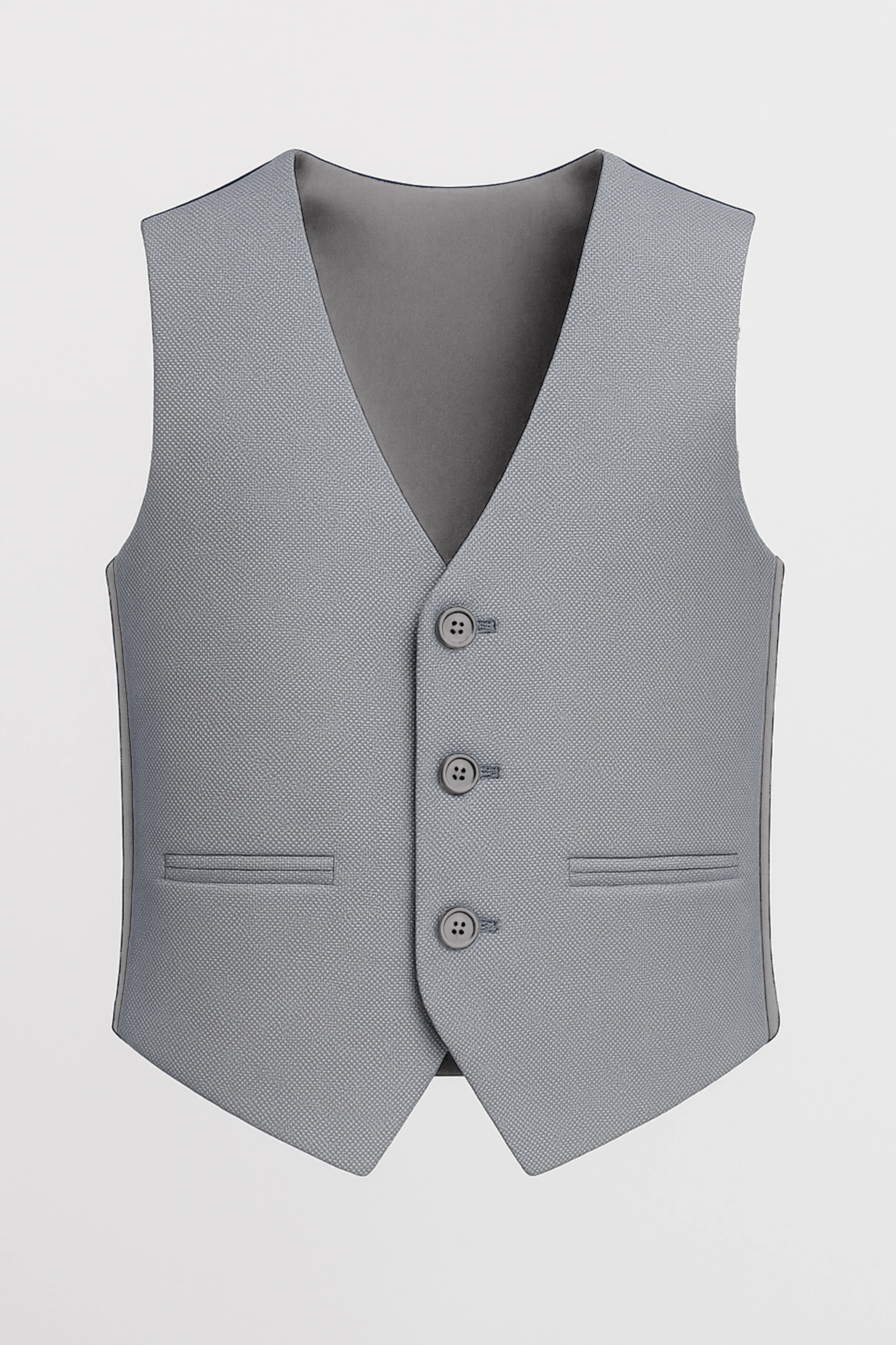 Boys’ 7-Piece Self-Patterned Formal Suit Set - Planet - Grey - Image 6