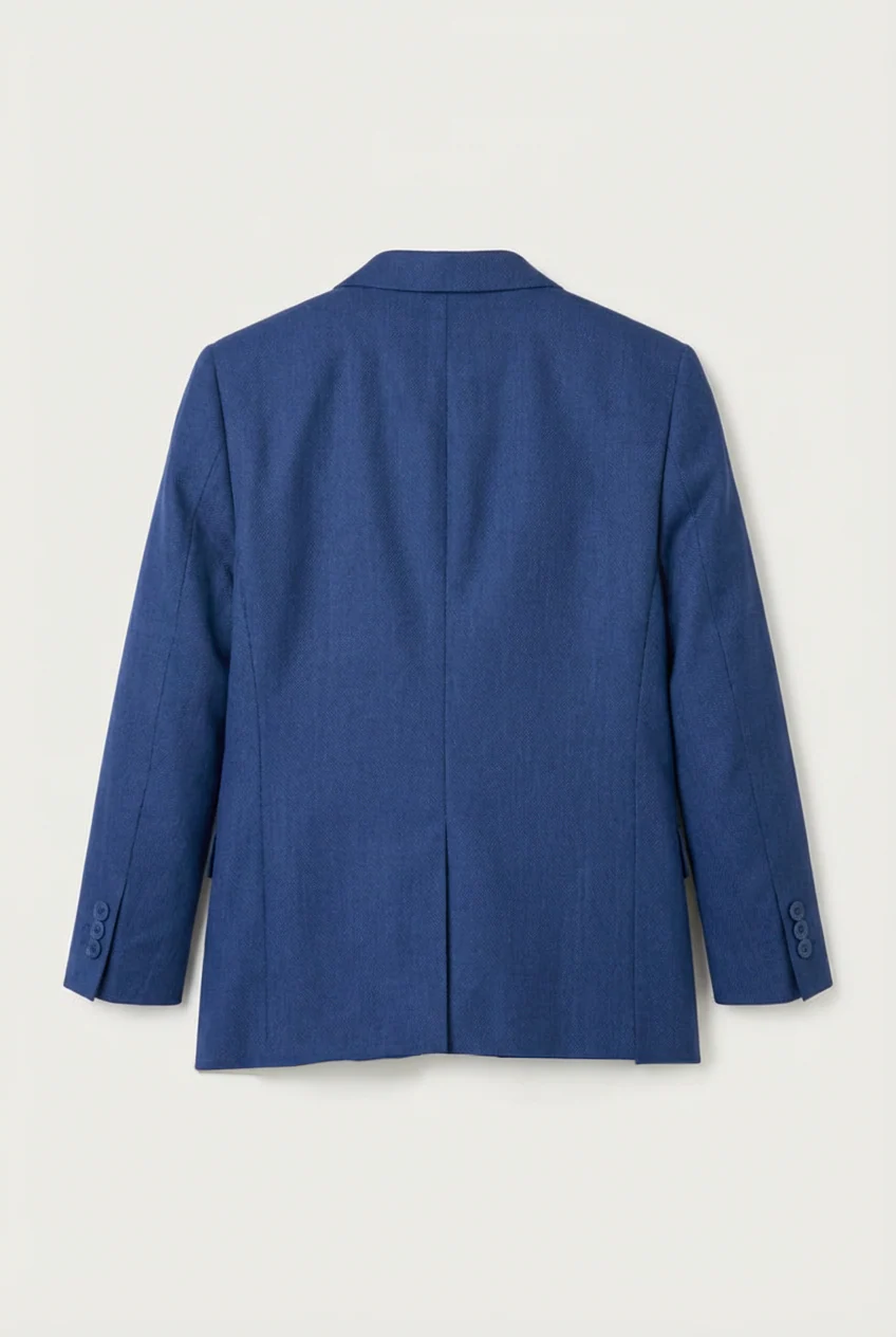 Boys 4-Piece Slim Fit Twill Suit - Midnight Blue - Image 5