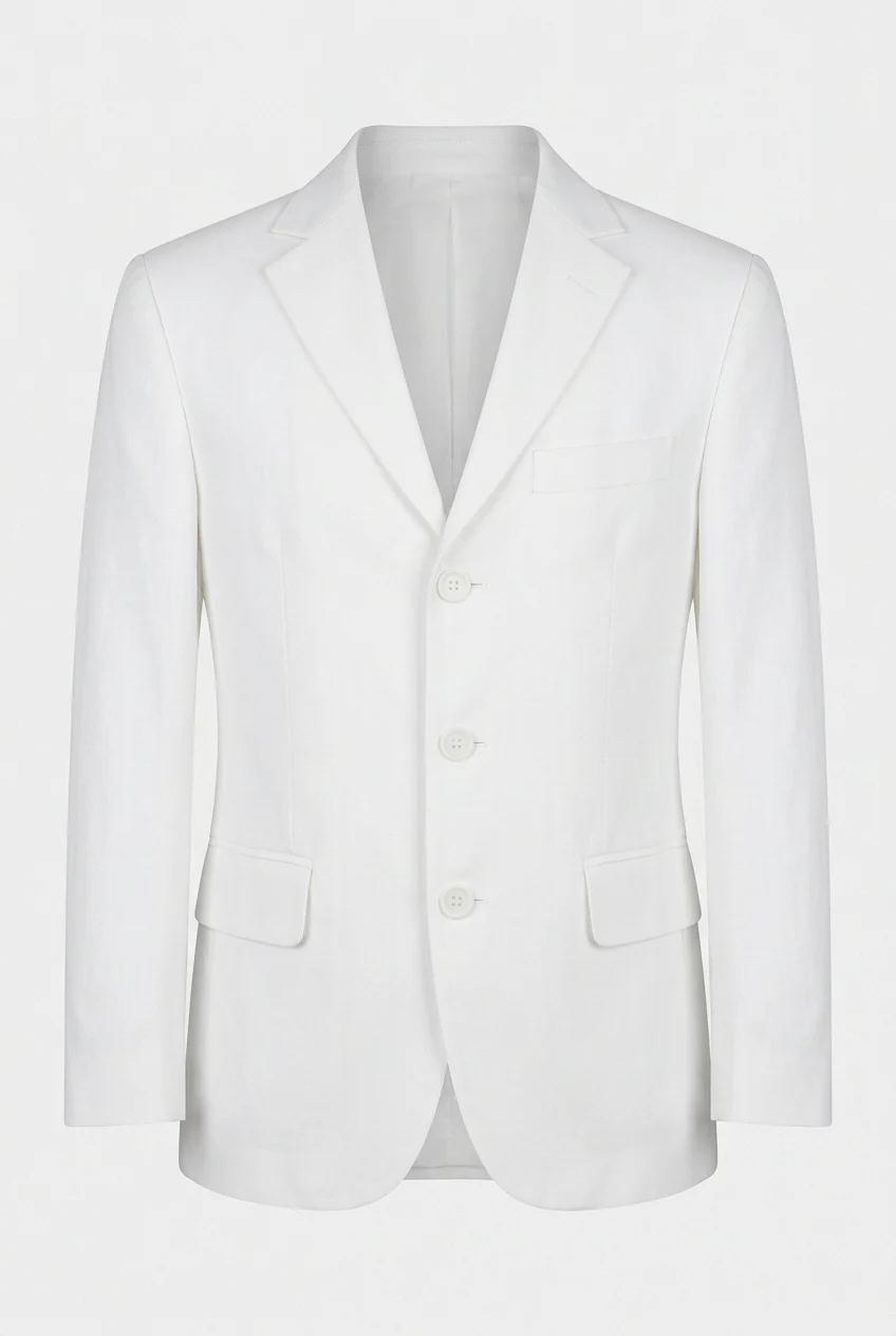 Boys All In One Communion Tailored Fit Suit - White - Image 5