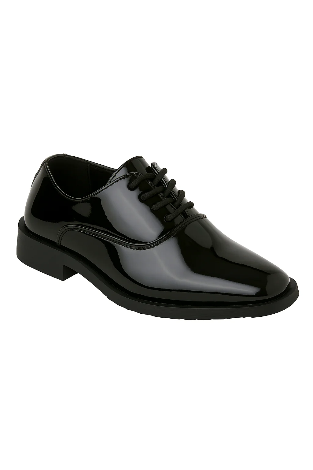 Boys’ Black Patent Lace- Up Oxford Dress Shoes - Jake - Black