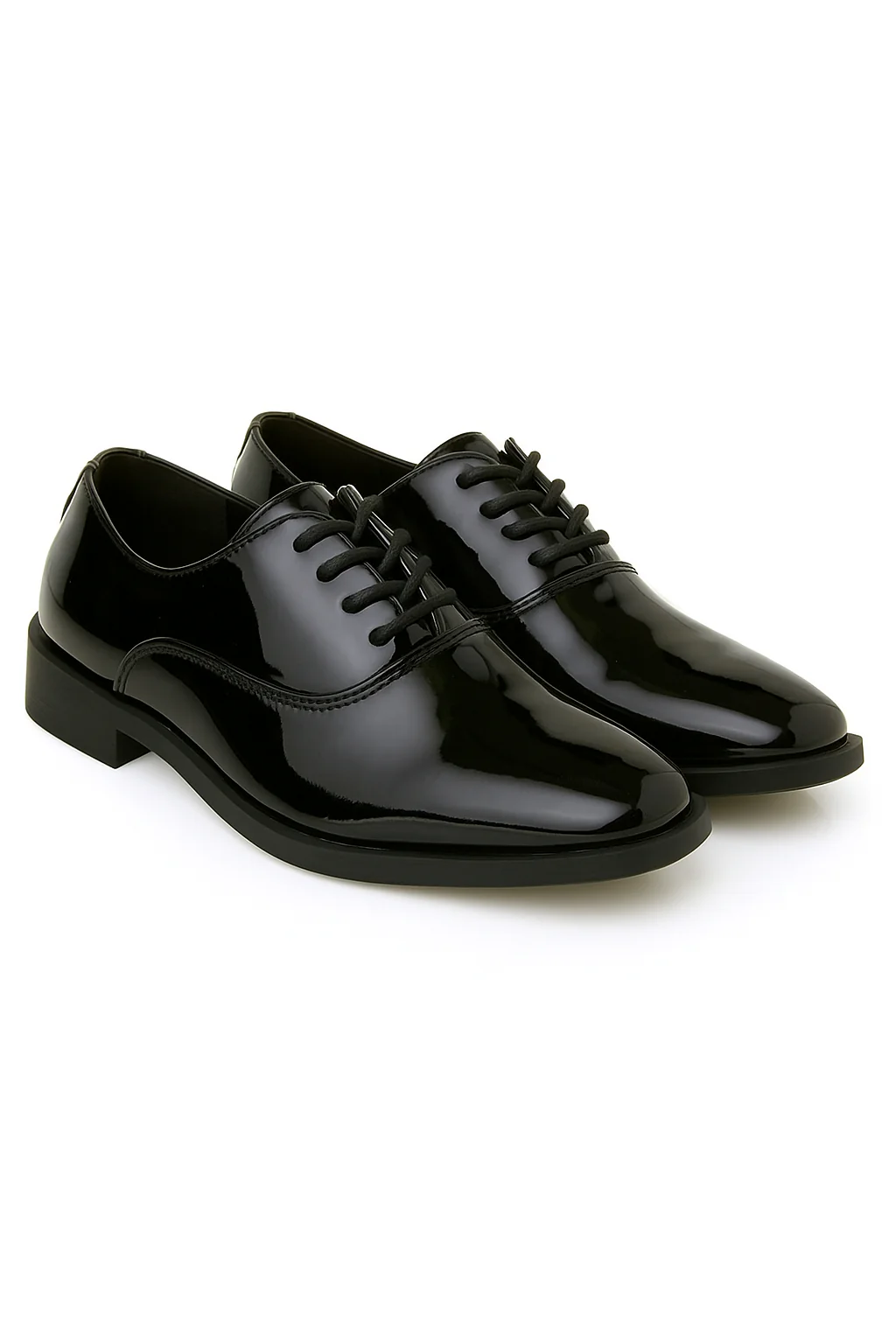 Boys’ Black Patent Lace- Up Oxford Dress Shoes - Jake - Black - Image 3