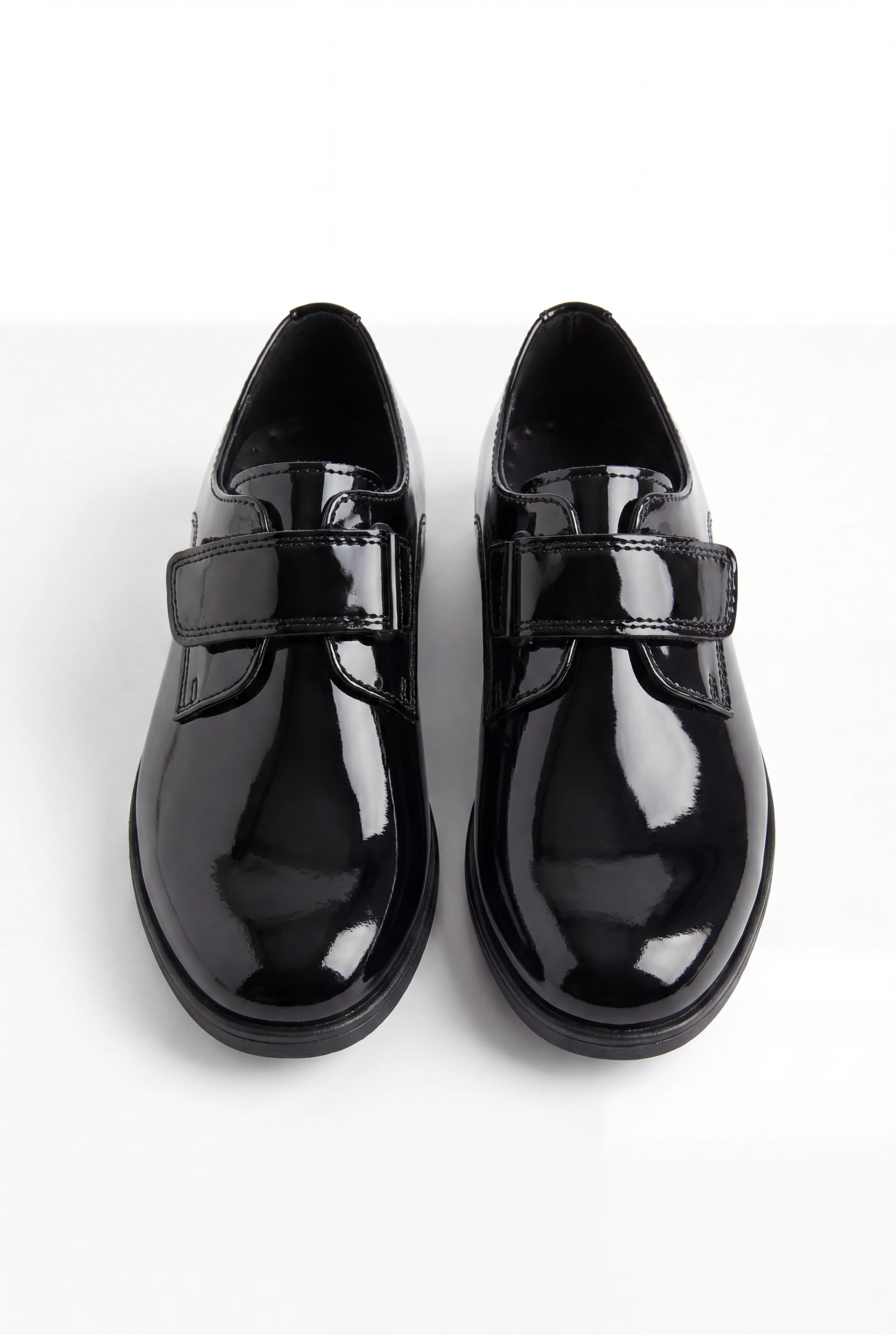 Boys Black Velcro Patent Dress shoes - MARCO - Black - Image 2