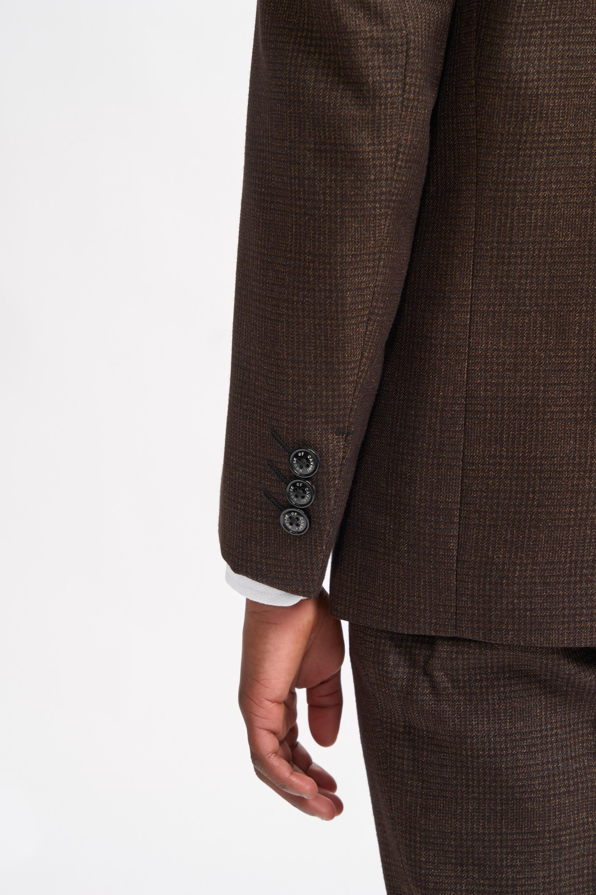 Boys 3-Piece Tweed Glen Check Slim Fit Suit - CARIDI - Brown - Image 10