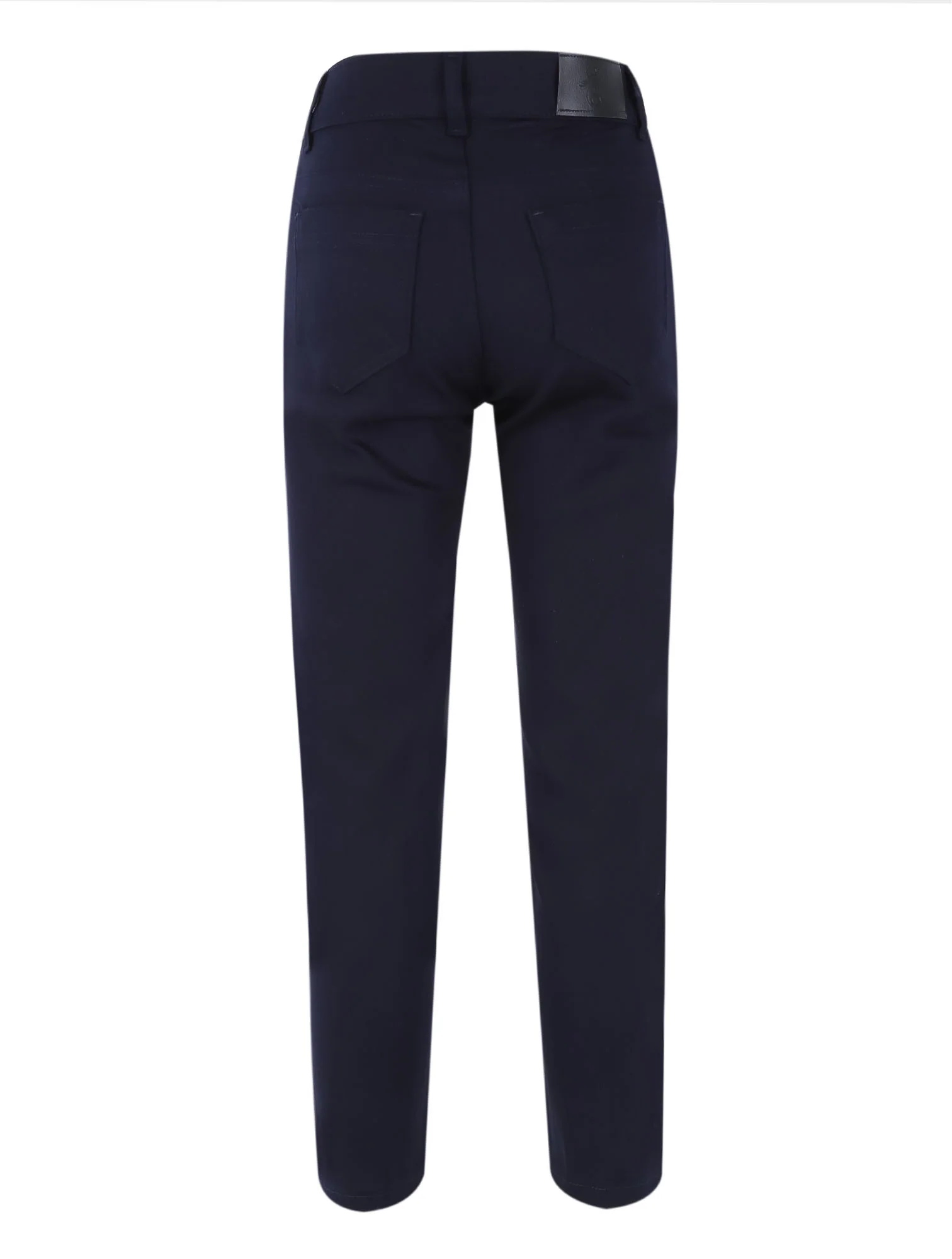 Boys Cotton Navy Casual Stretch Chino Trousers - Image 5