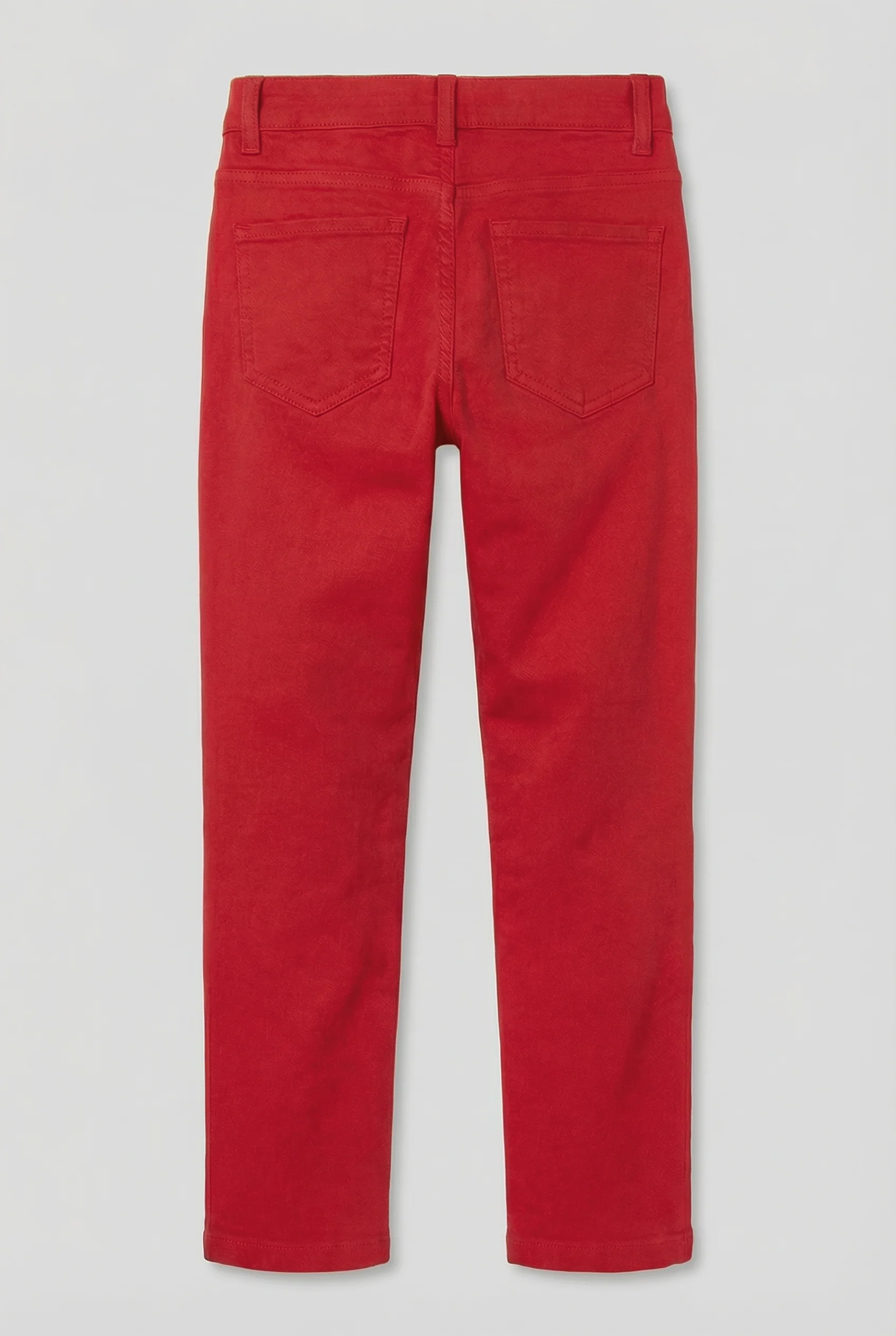 Boys Cotton Casual Stretch Chino Trousers – Red - Image 5