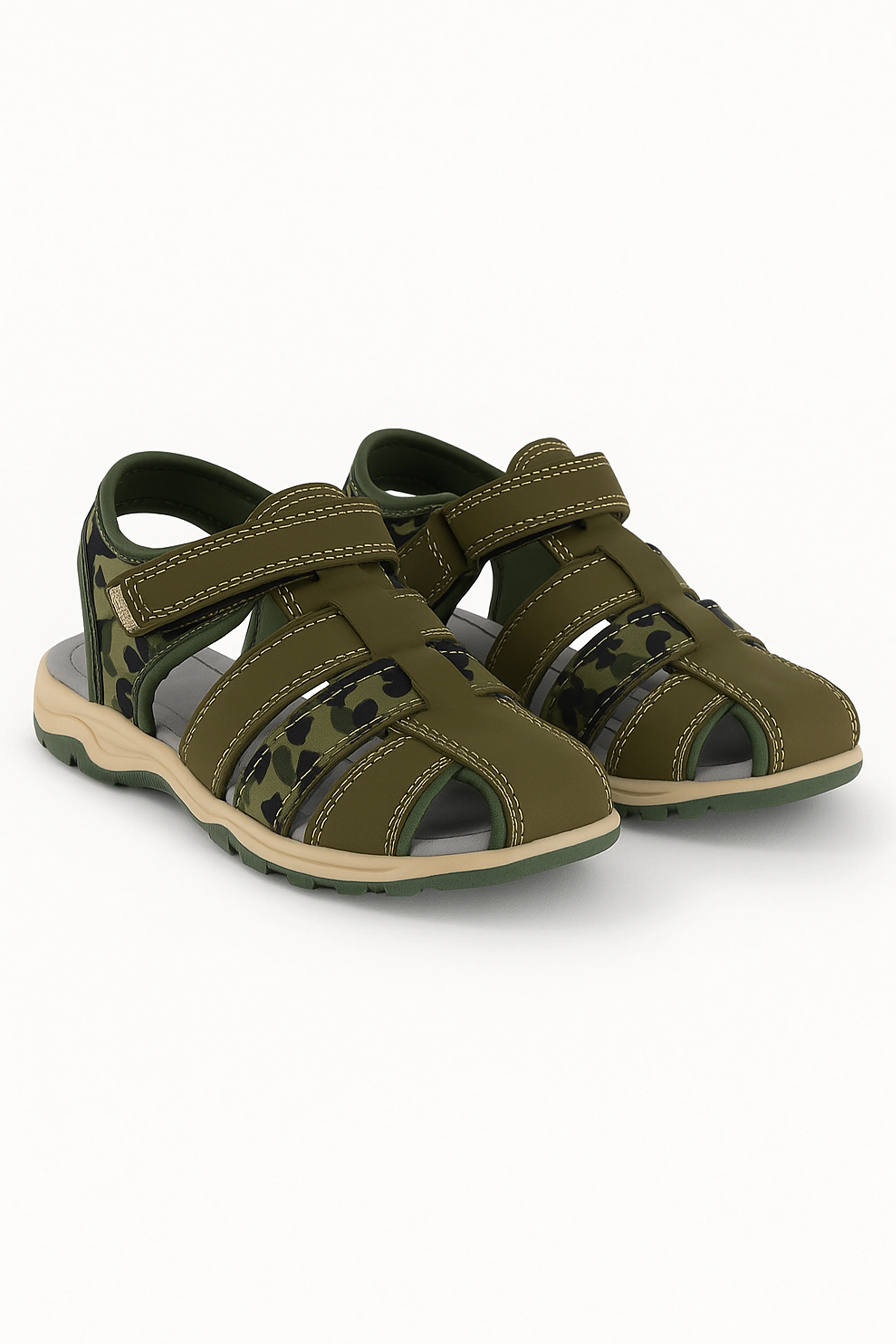 Boys Casual Trekking Sandals - Green - Image 3