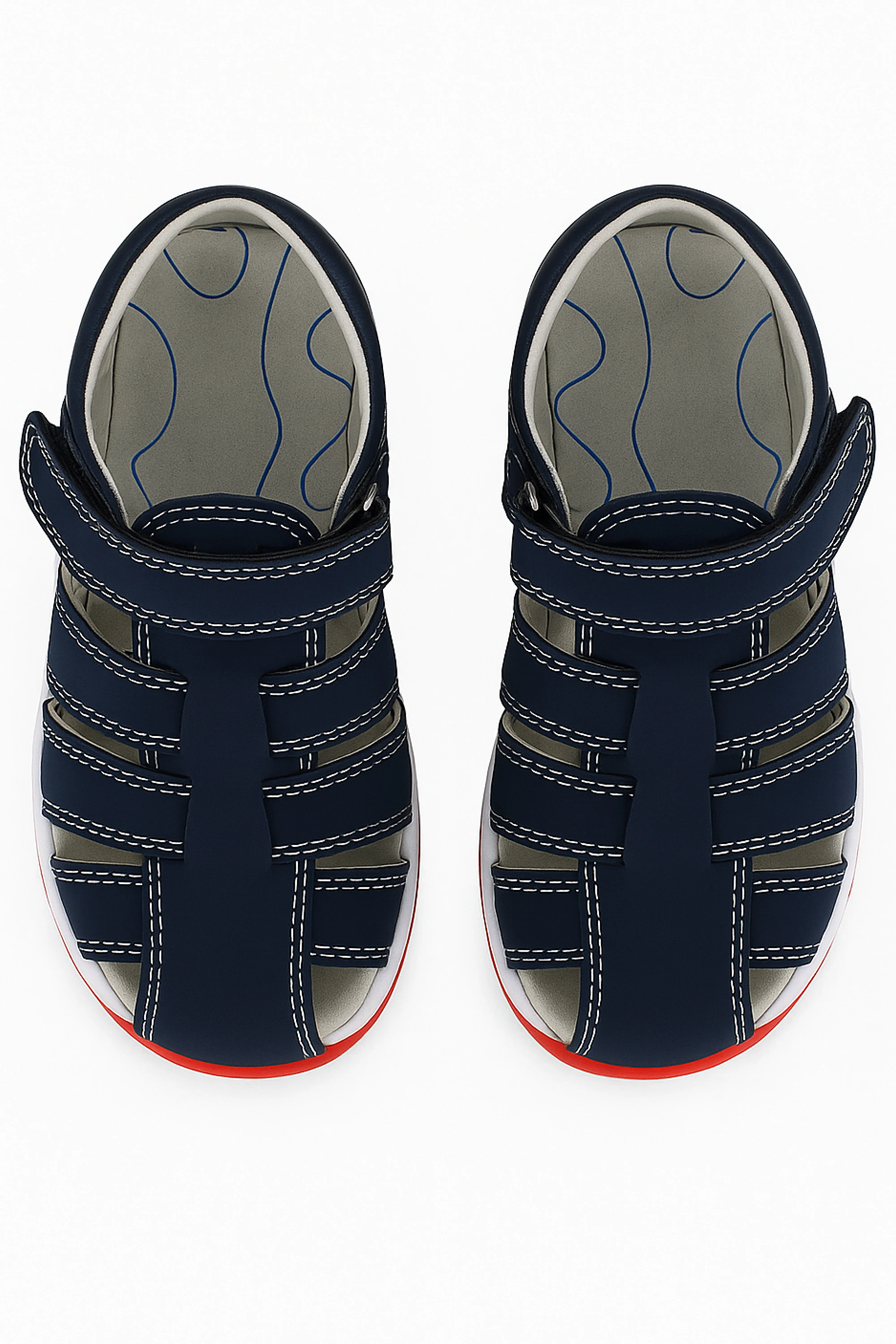 Boys Casual Trekking Sandals - Navy Blue - Image 3