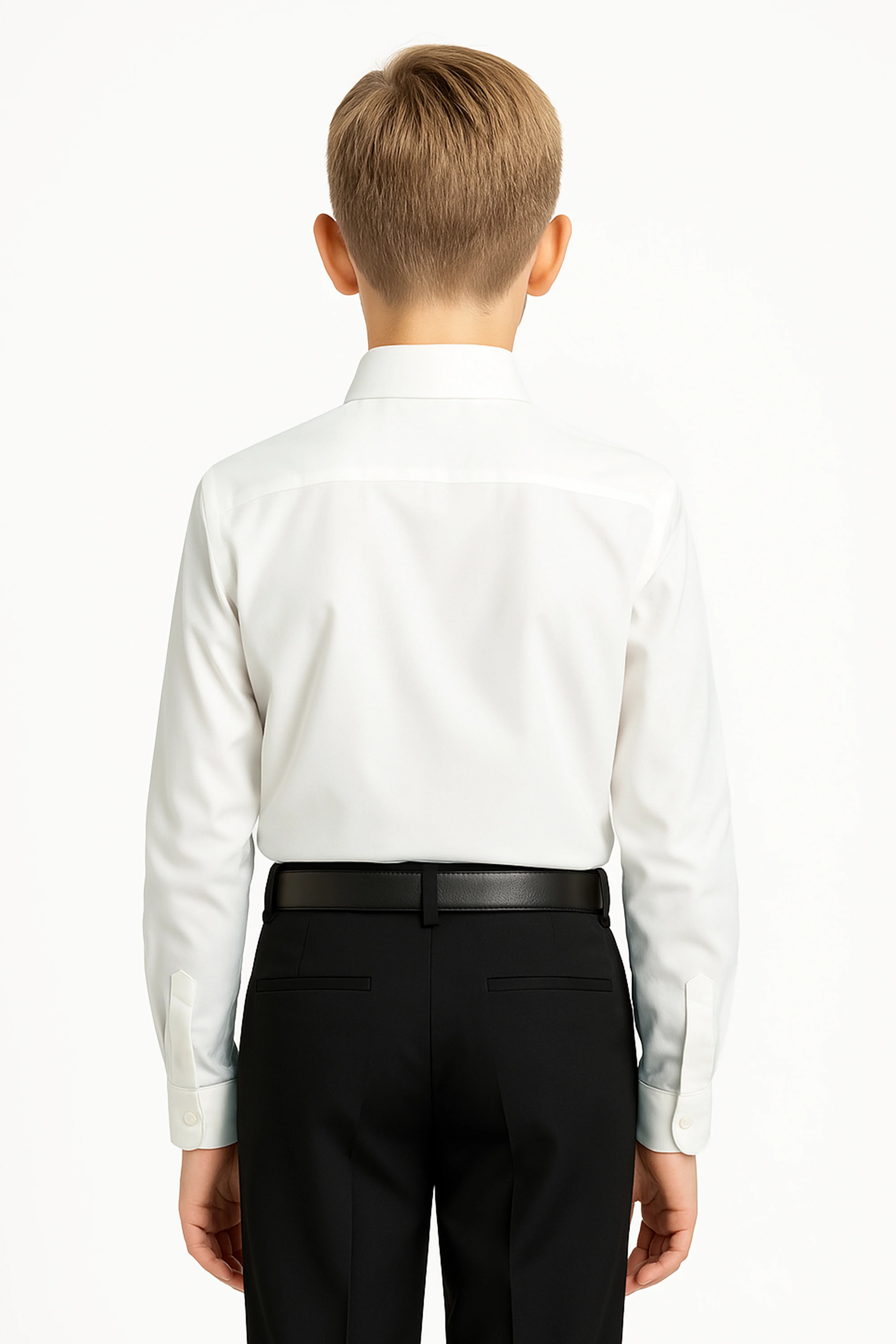 Boys Cotton Classic Collar Dress Shirt - Harput - Ivory - Image 2