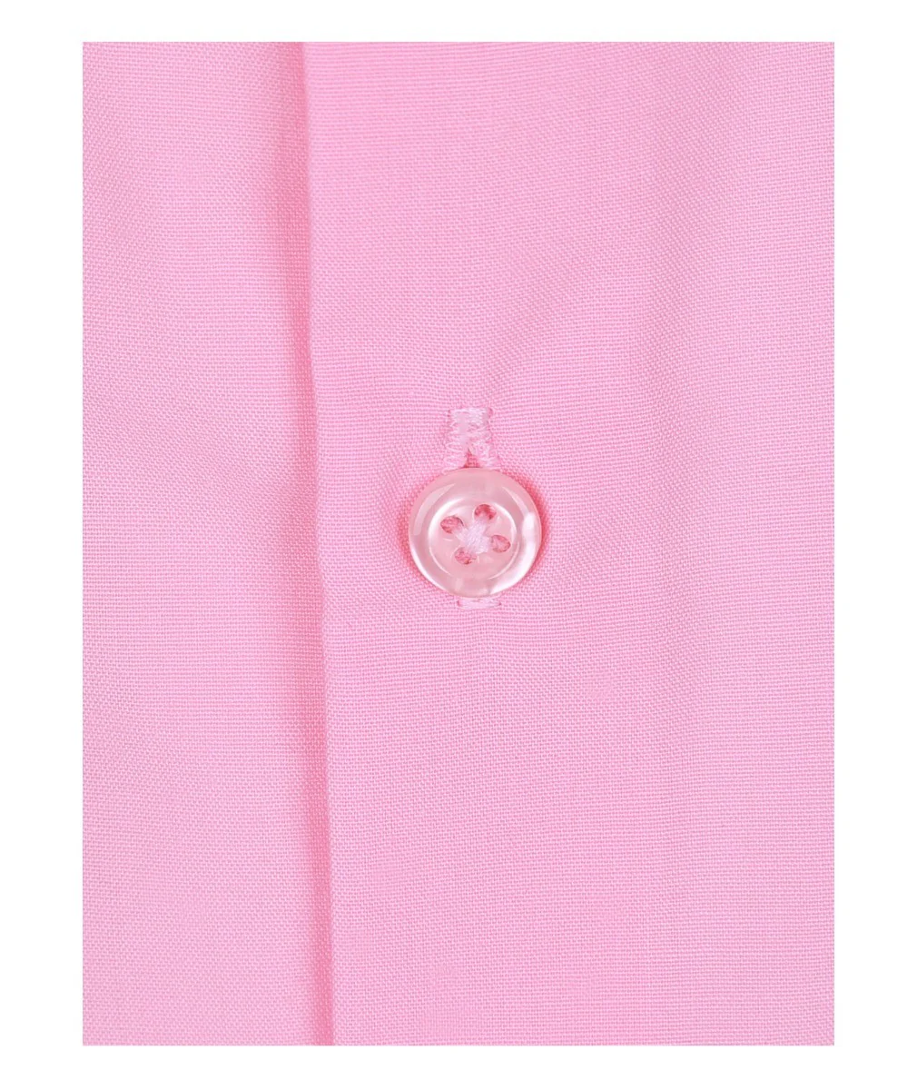 Boys Cotton Blend Formal Shirt - Pink - Image 5