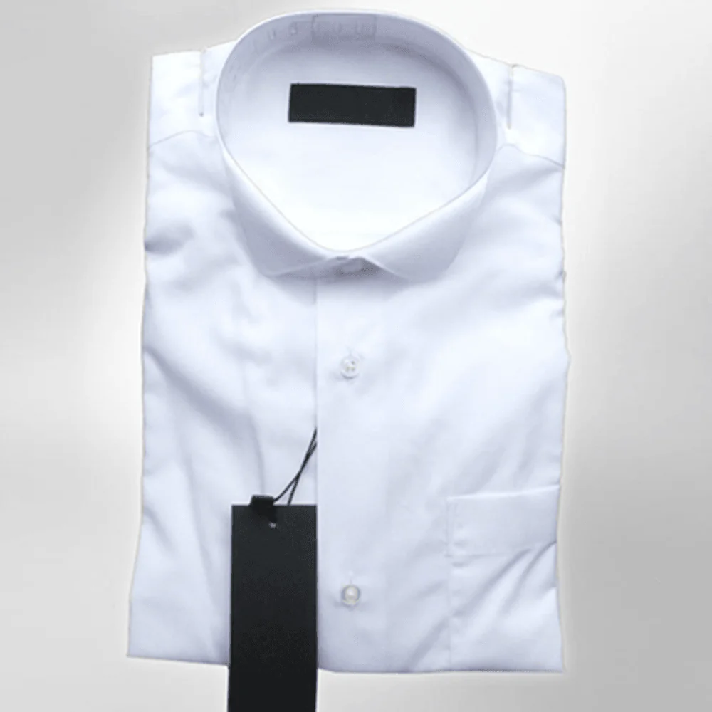 Boys Cotton Wing Collar Formal Shirt - White - Image 3
