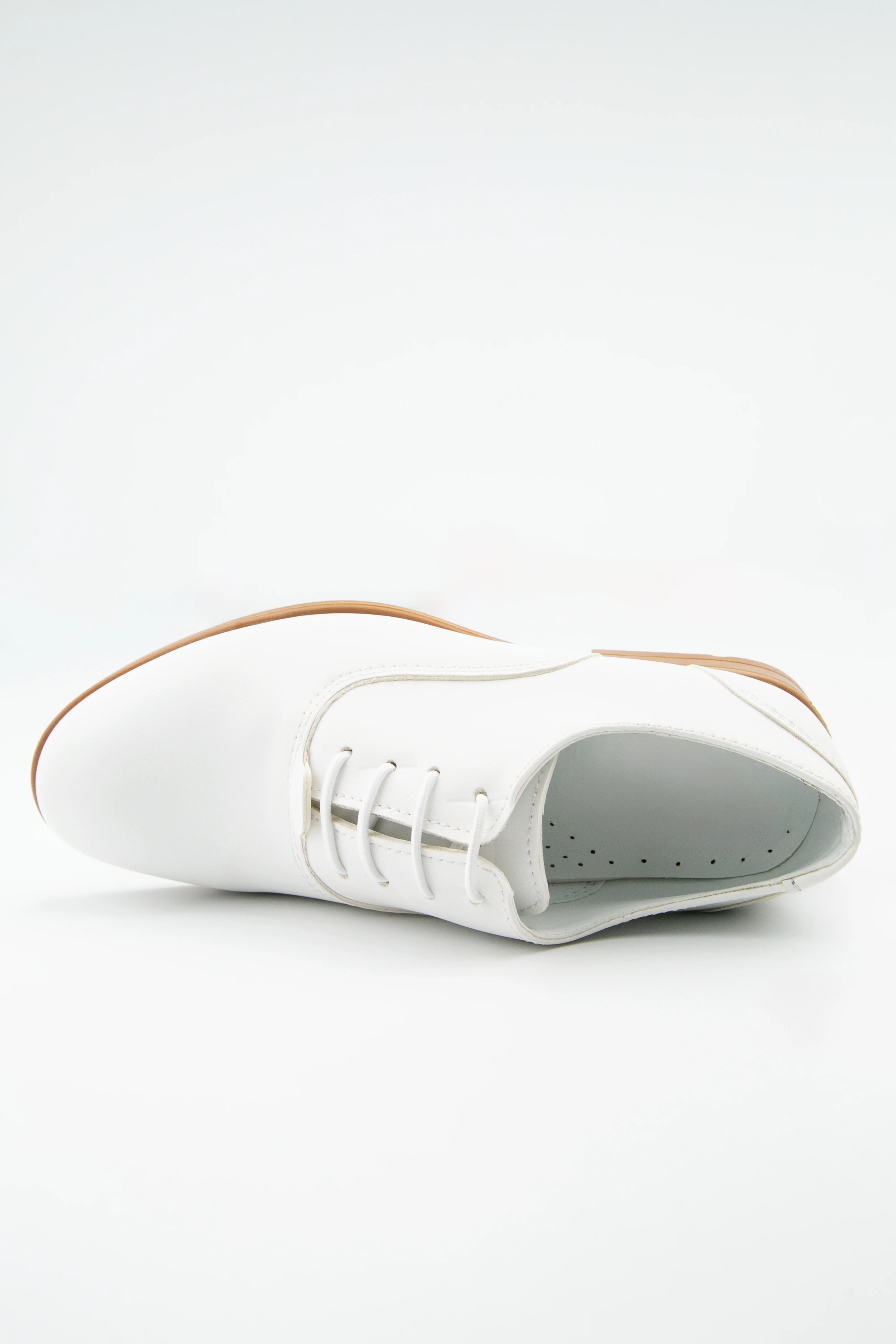 Boys Derby Communion Lace Up Dress Shoes - Majestic - White - Image 5