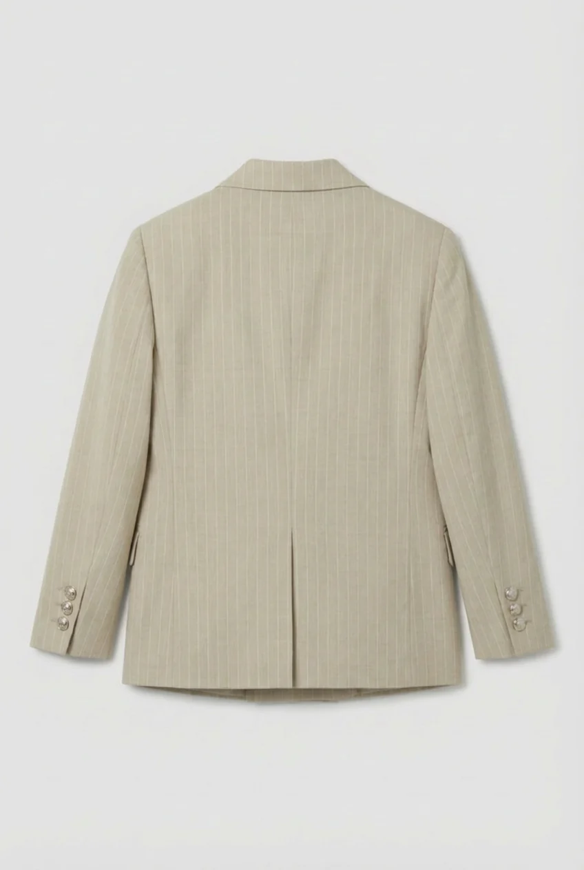 Boys Double-Breasted Pinstripe Suit - 3-Piece & 6-Piece Set - Beige - Image 6