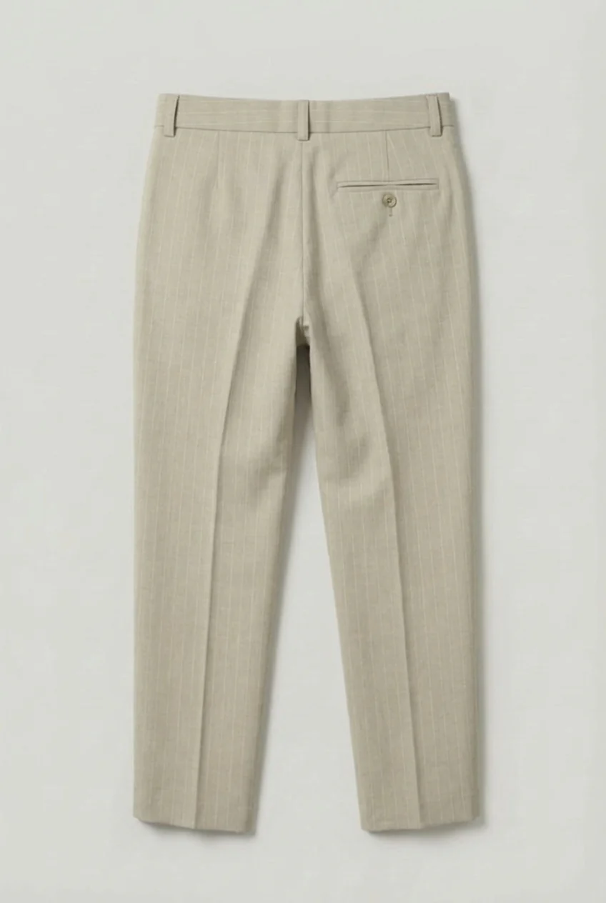 Boys Double-Breasted Pinstripe Suit - 3-Piece & 6-Piece Set - Beige - Image 8