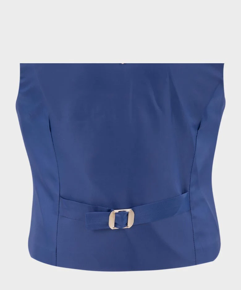 Boys Exclusive Piping Tuxedo Suit - Dark Blue - White - Image 8