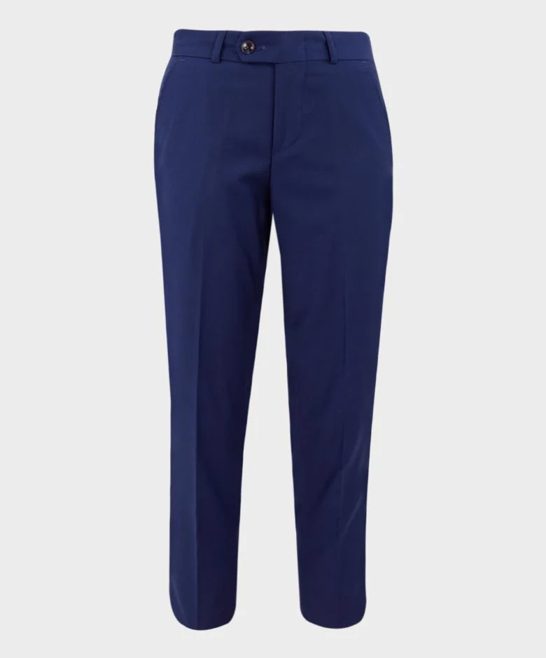 Boys Exclusive Piping Tuxedo Suit - Dark Blue - White - Image 9