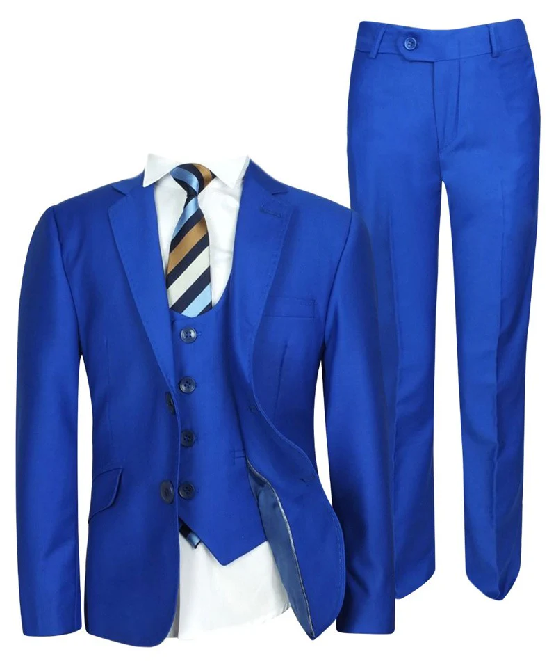 Boys Formal Suit Set - Saks Blue - Image 3