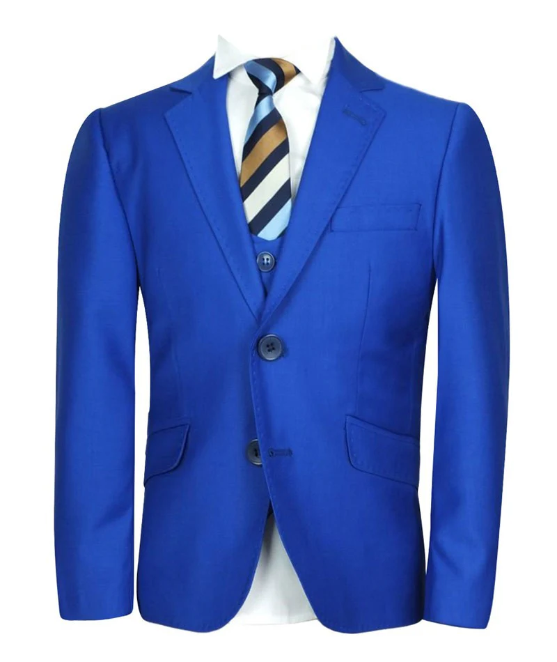 Boys Formal Suit Set - Saks Blue - Image 4
